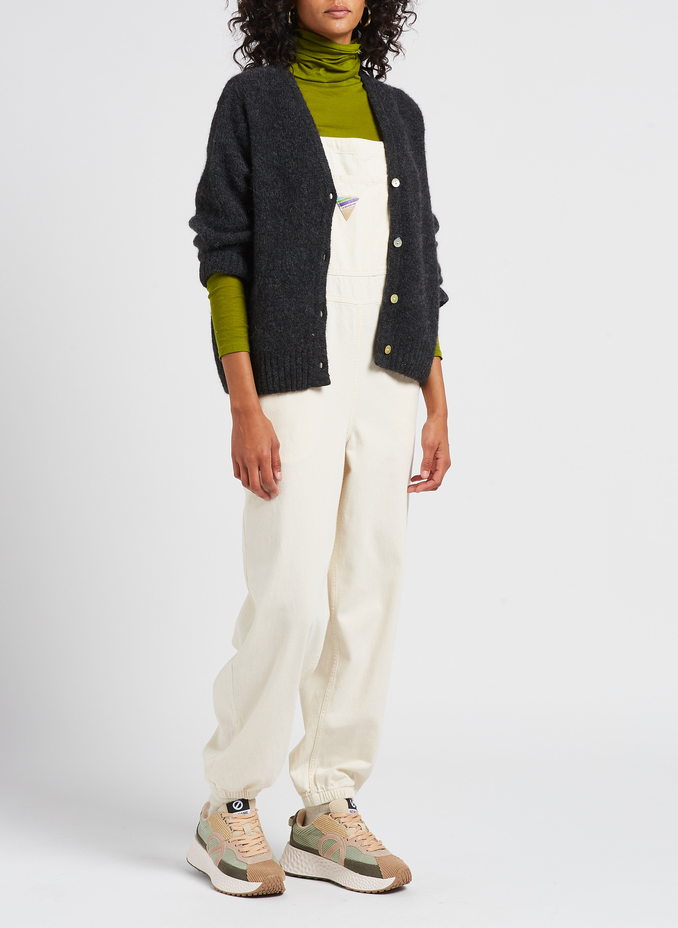 Gilet col v ample east AMERICAN VINTAGE Gris