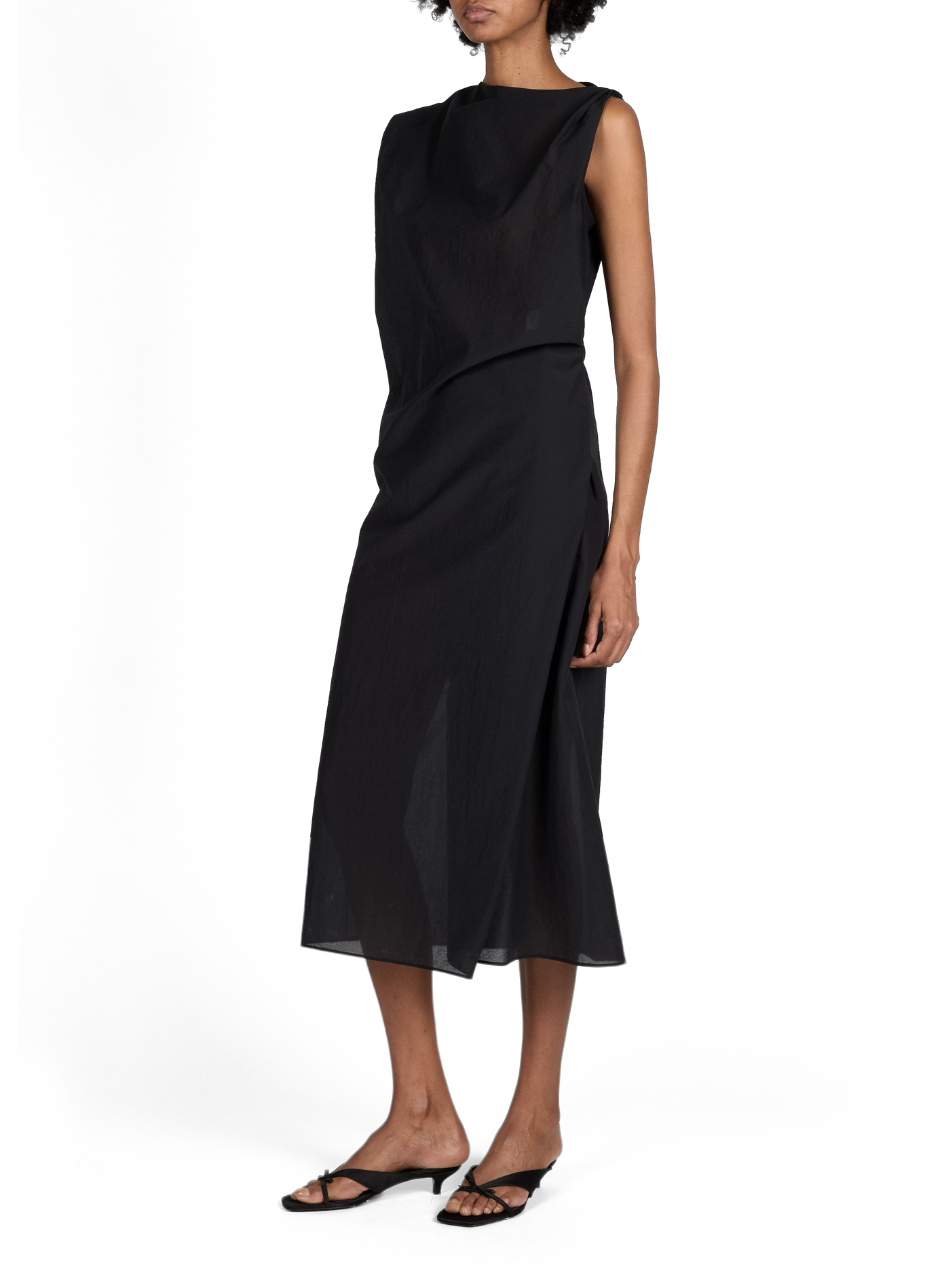 The Drap mixed cotton dress JACQUEMUS Black