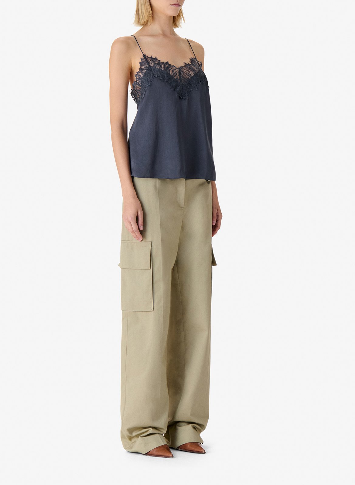 Top ample en soie newin IRO Bleu