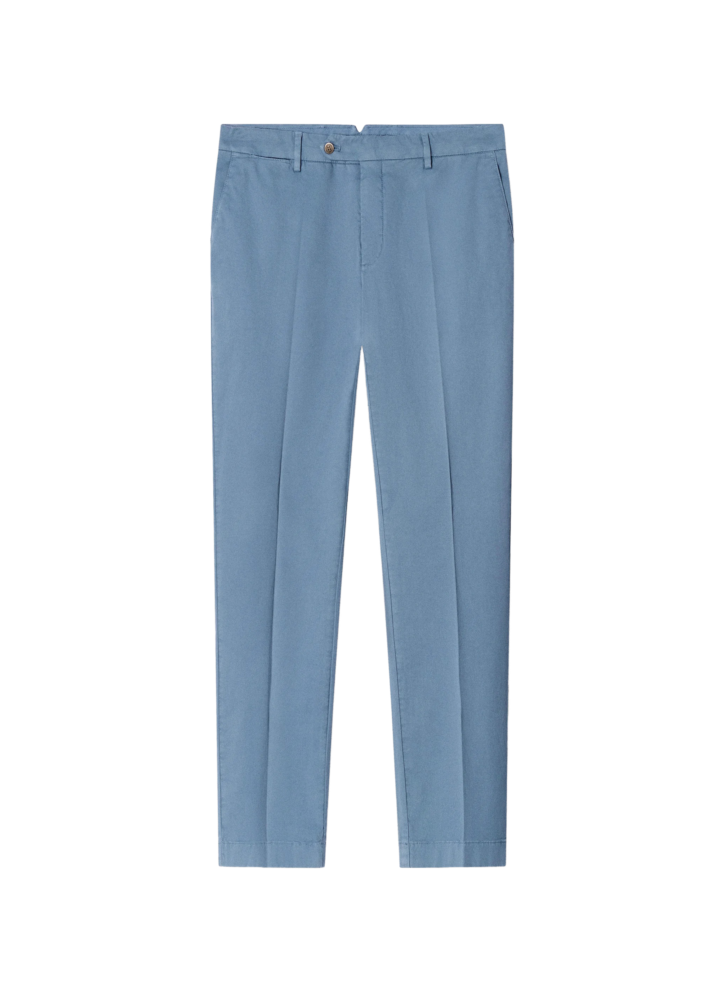 Cotton blend chino trousers  HACKETT Blue