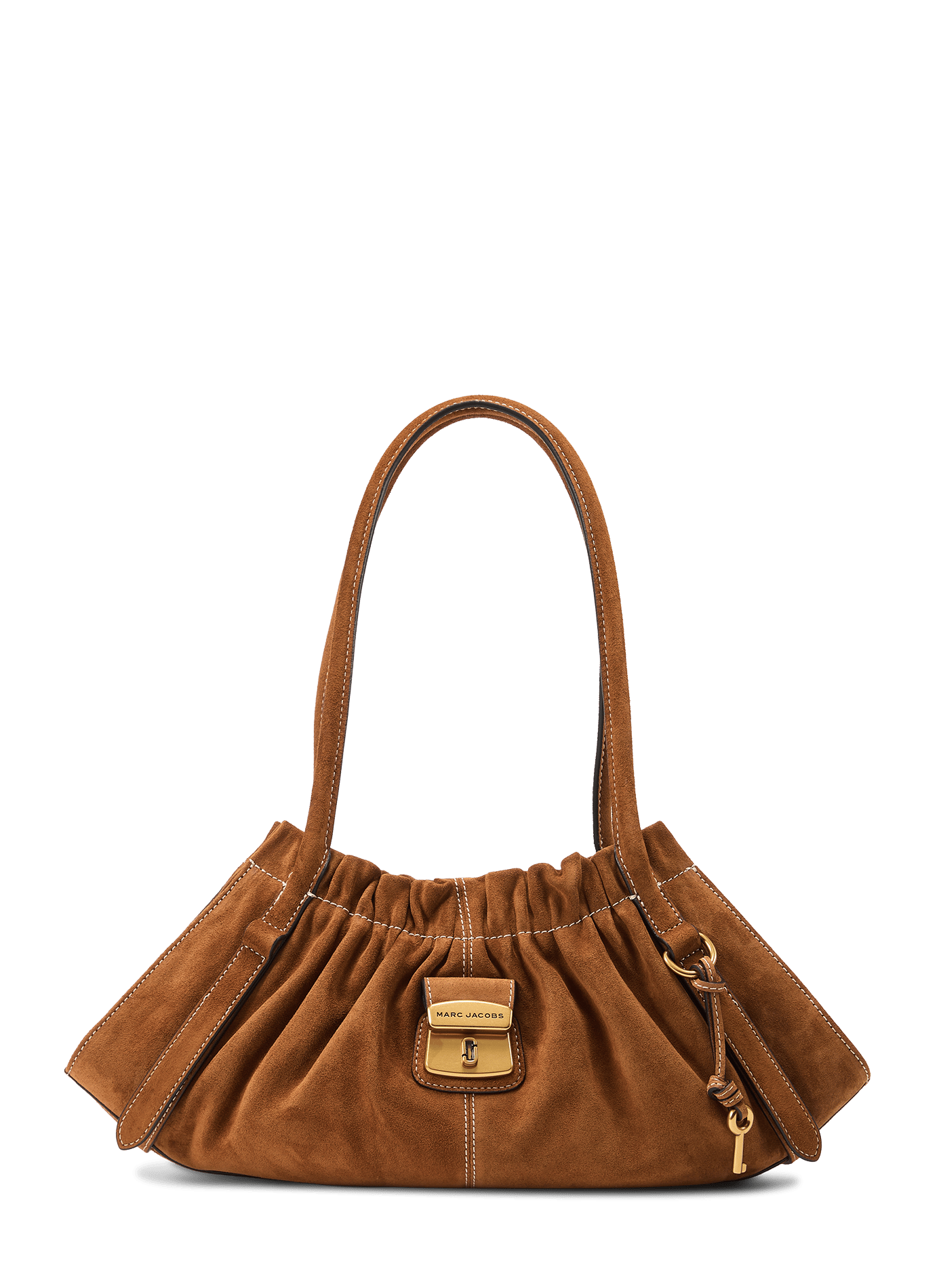 Borsa a tracolla The Satchel in camoscio MARC JACOBS Marrone