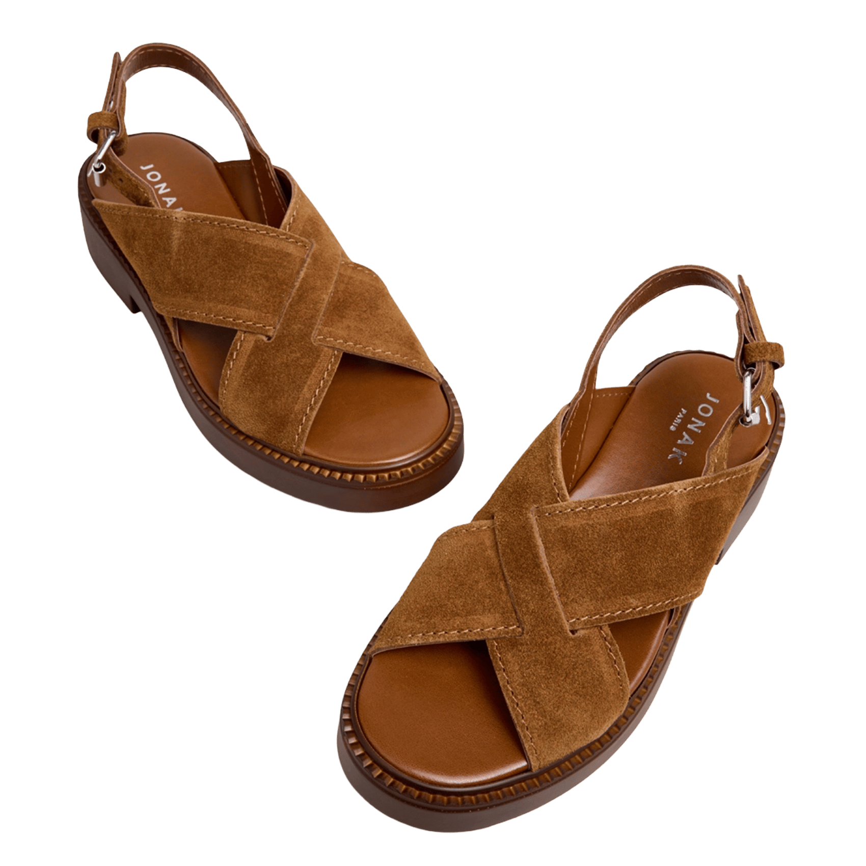 Sandales en cuir elio JONAK Marron