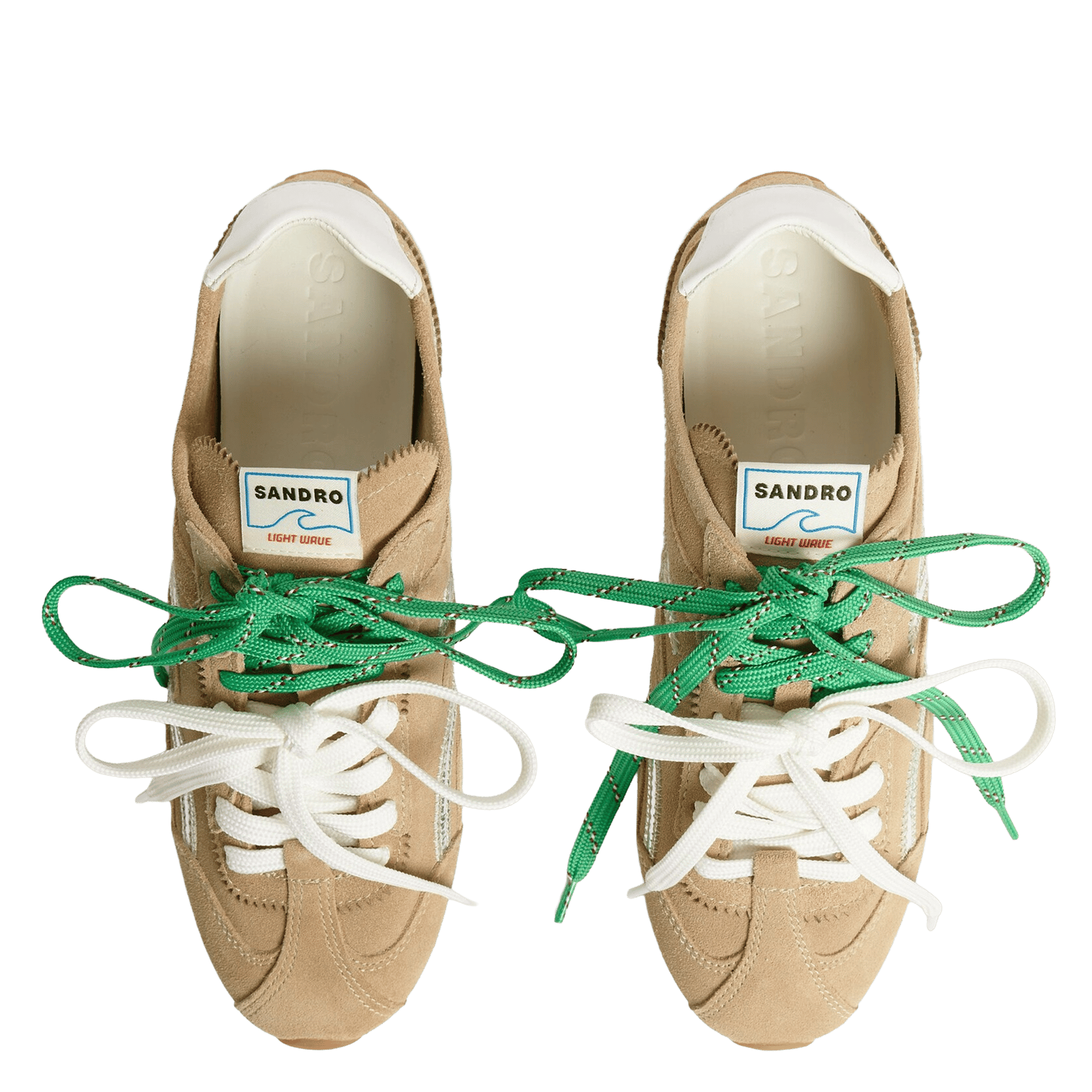 Baskets basses en cuir SANDRO Beige