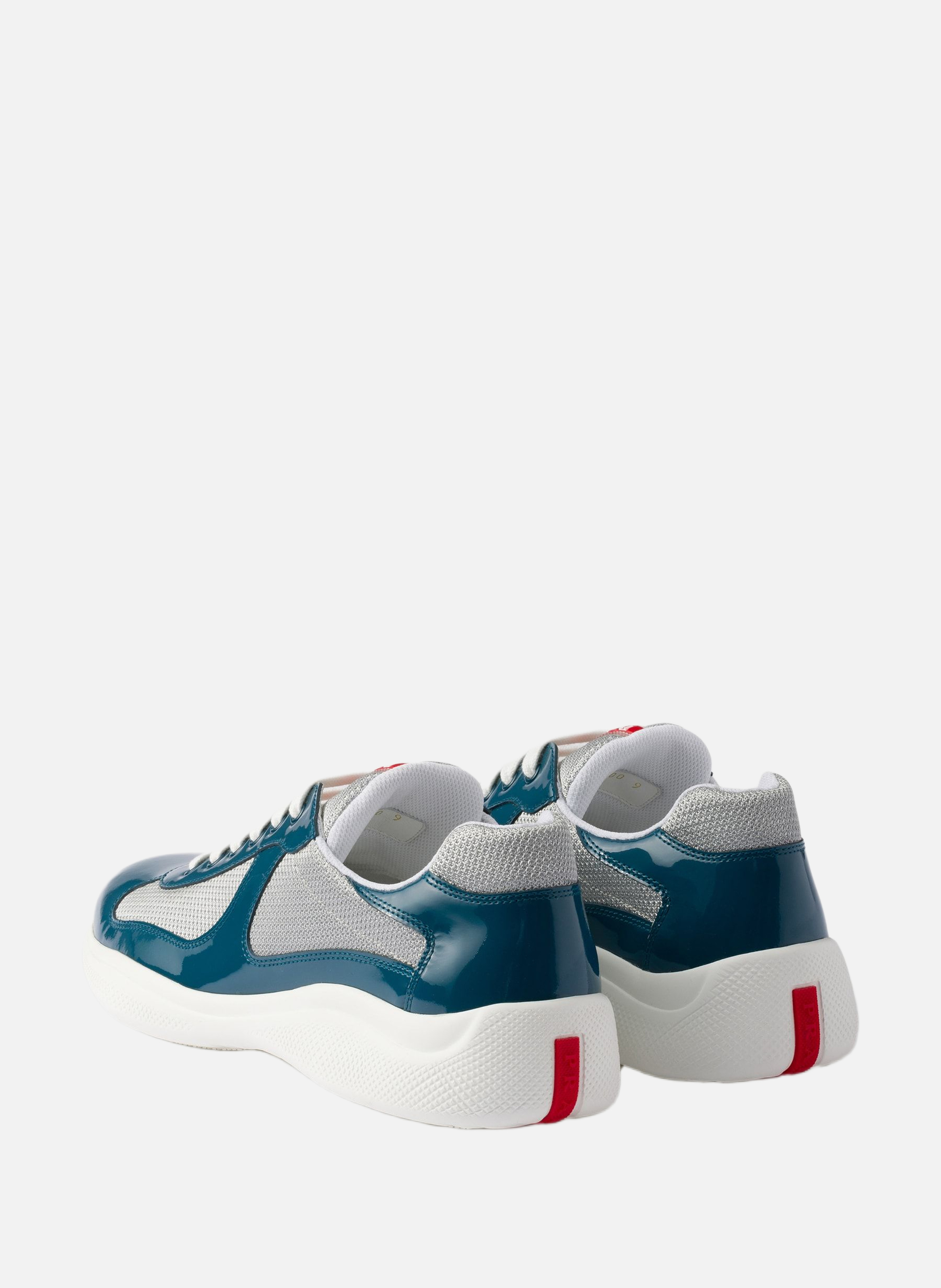 Sneakers prada america’s cup en cuir verni et tiss PRADA Vert