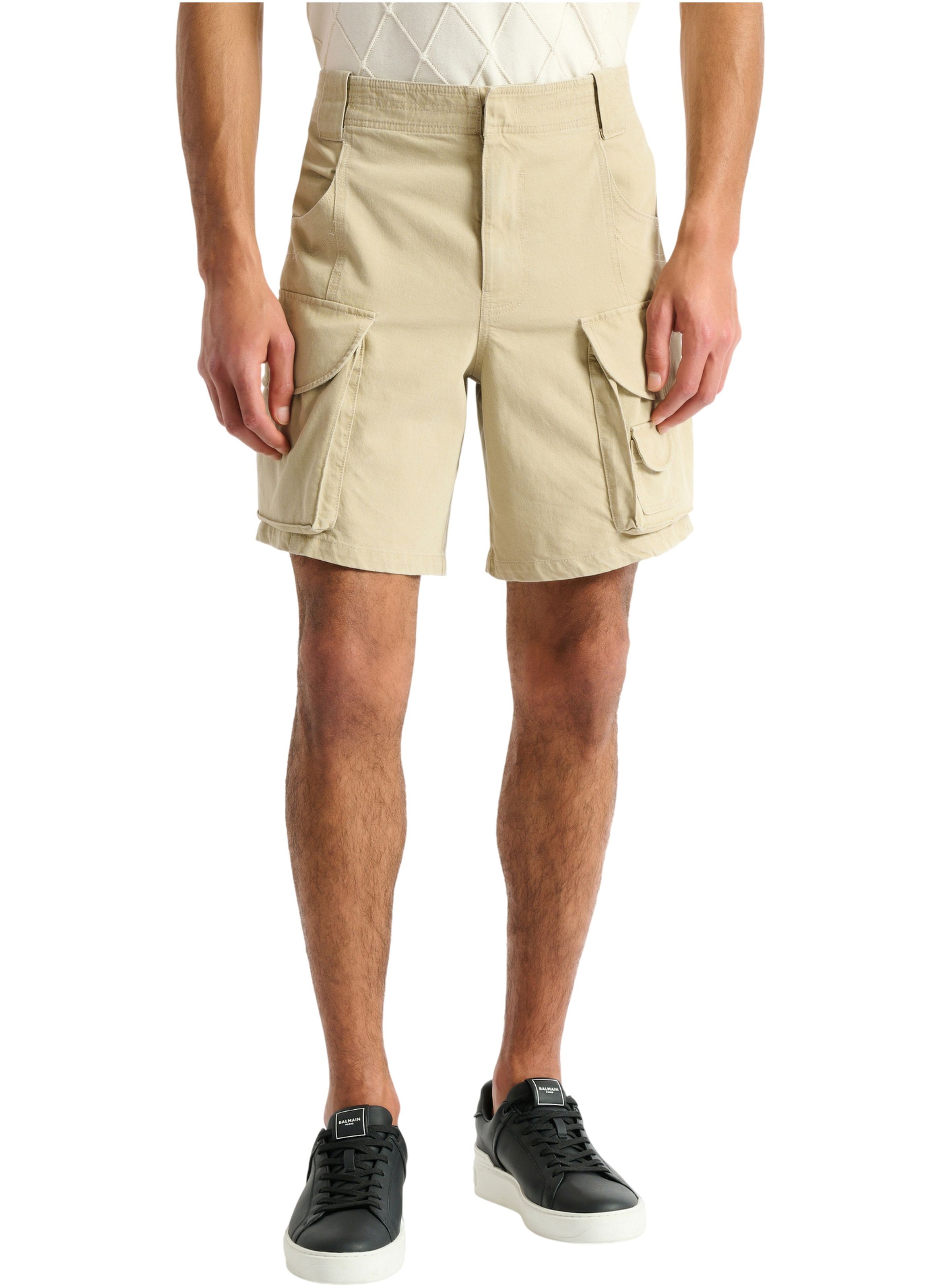 Bermuda cargo en coton BALMAIN Beige
