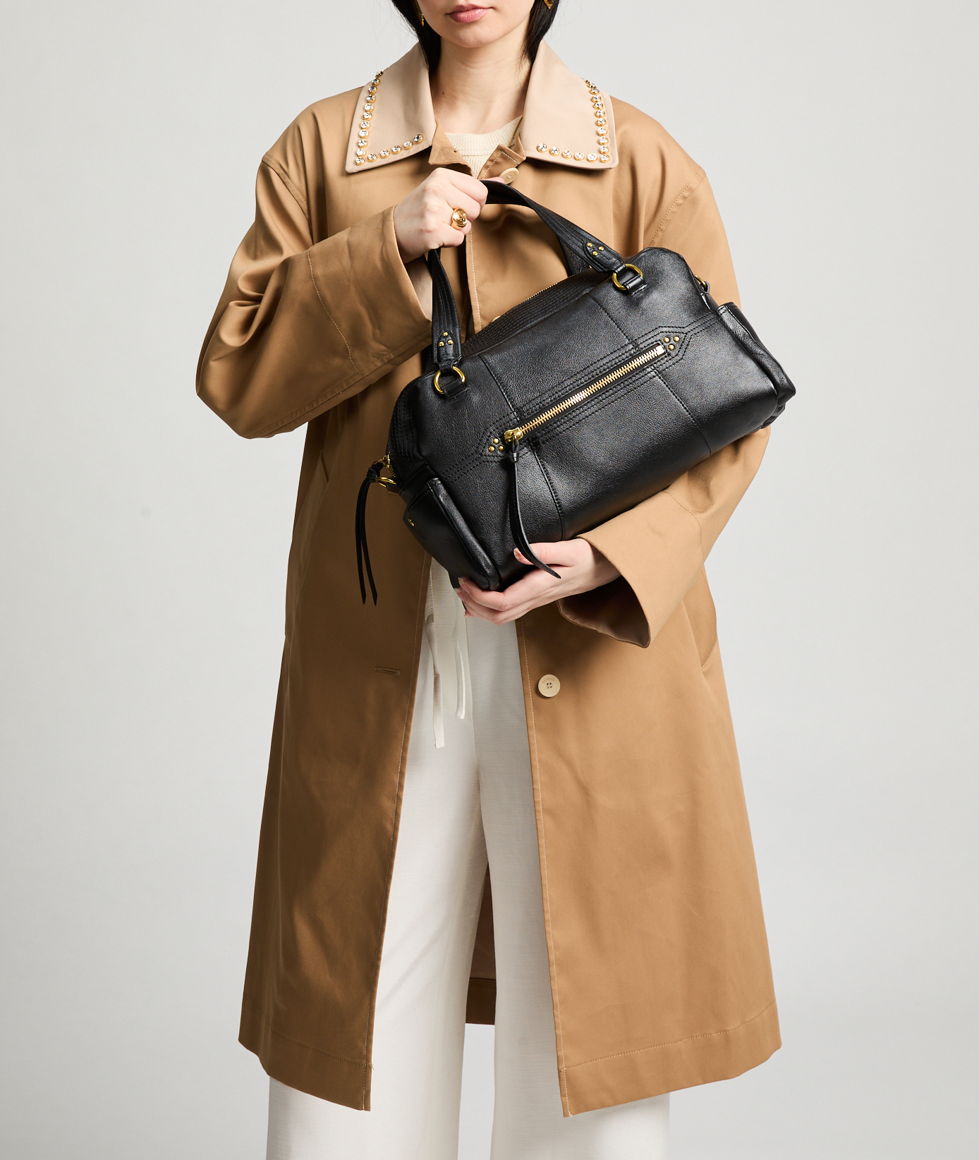 Lucky Bowling buffalo leather handbag JÉRÔME DREYFUSS Black