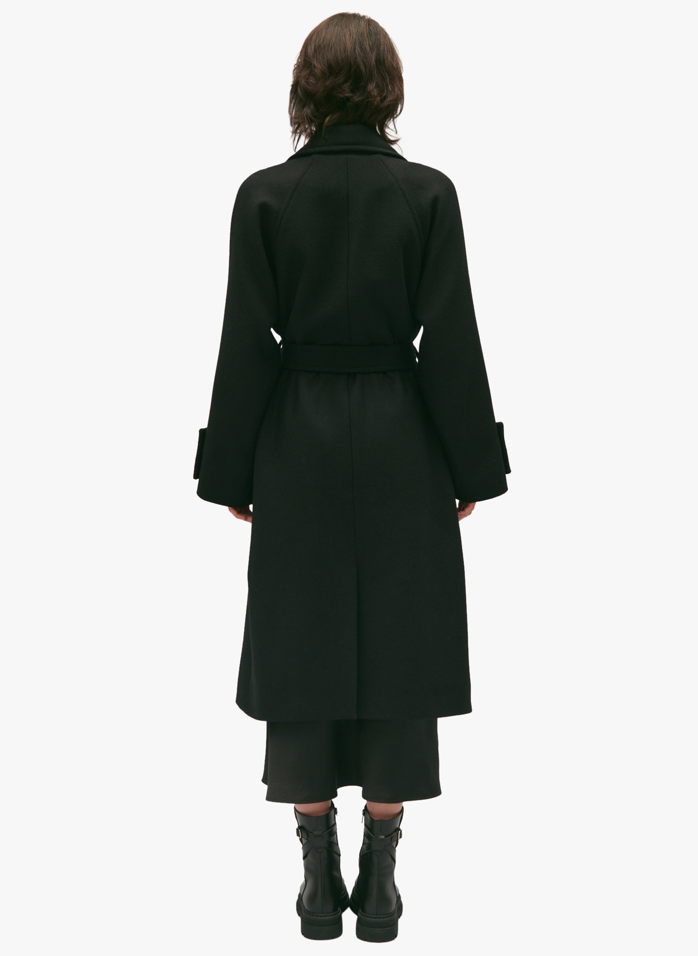 Manteau col tailleur en laine mélangée CLAUDIE PIERLOT Noir