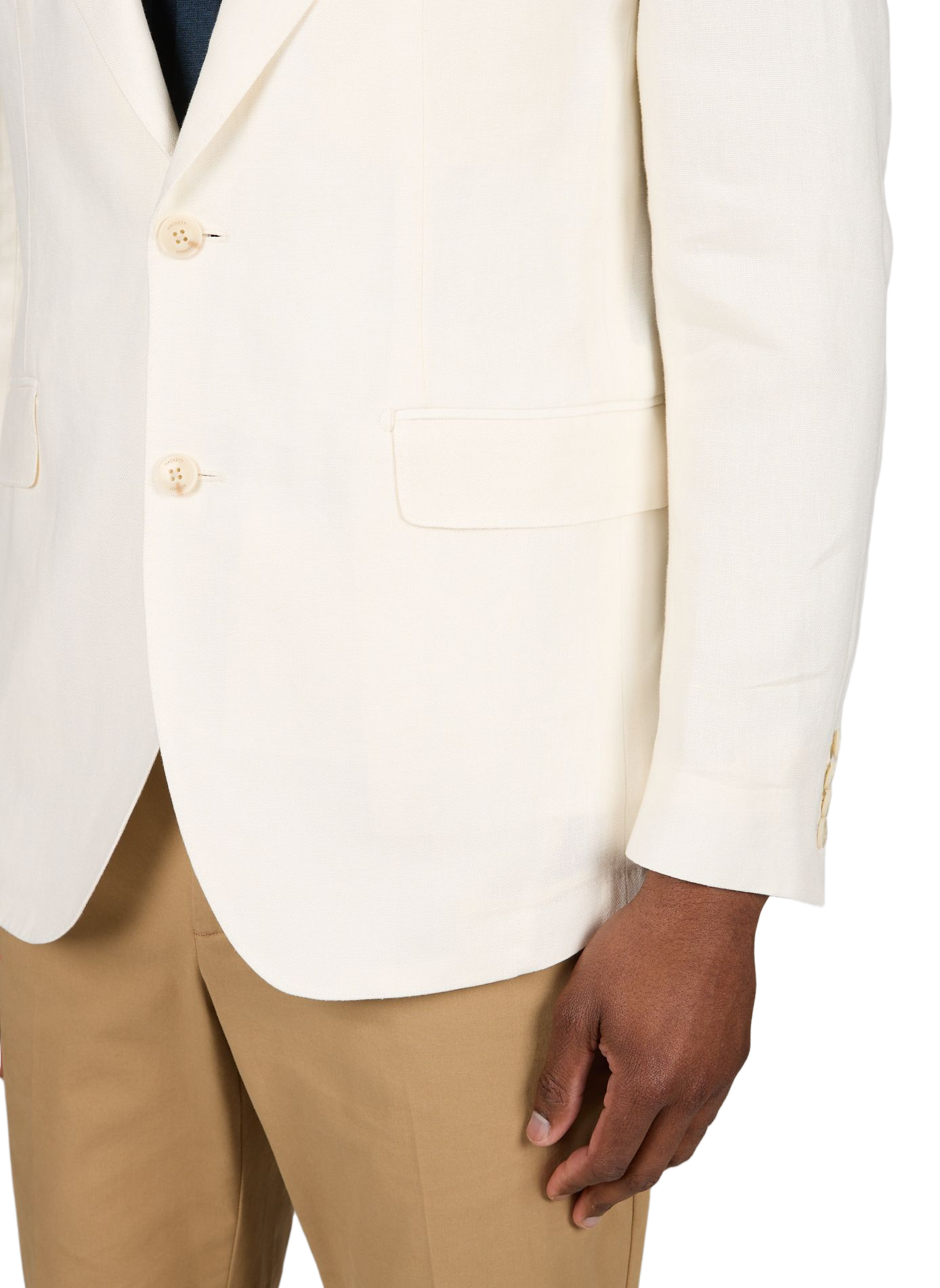 Veste cintrée en lin HACKETT Blanc