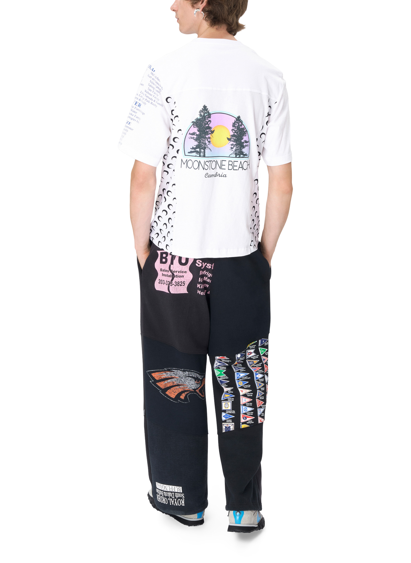 Regenerated t-shirt graphique jersey manches courtes MARINE SERRE Blanc