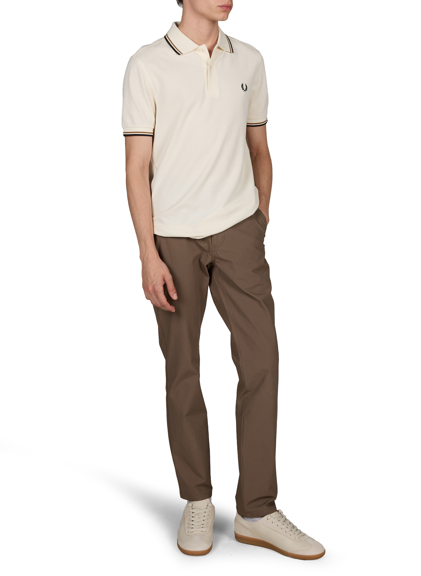 Cotton pique polo shirt FRED PERRY Beige
