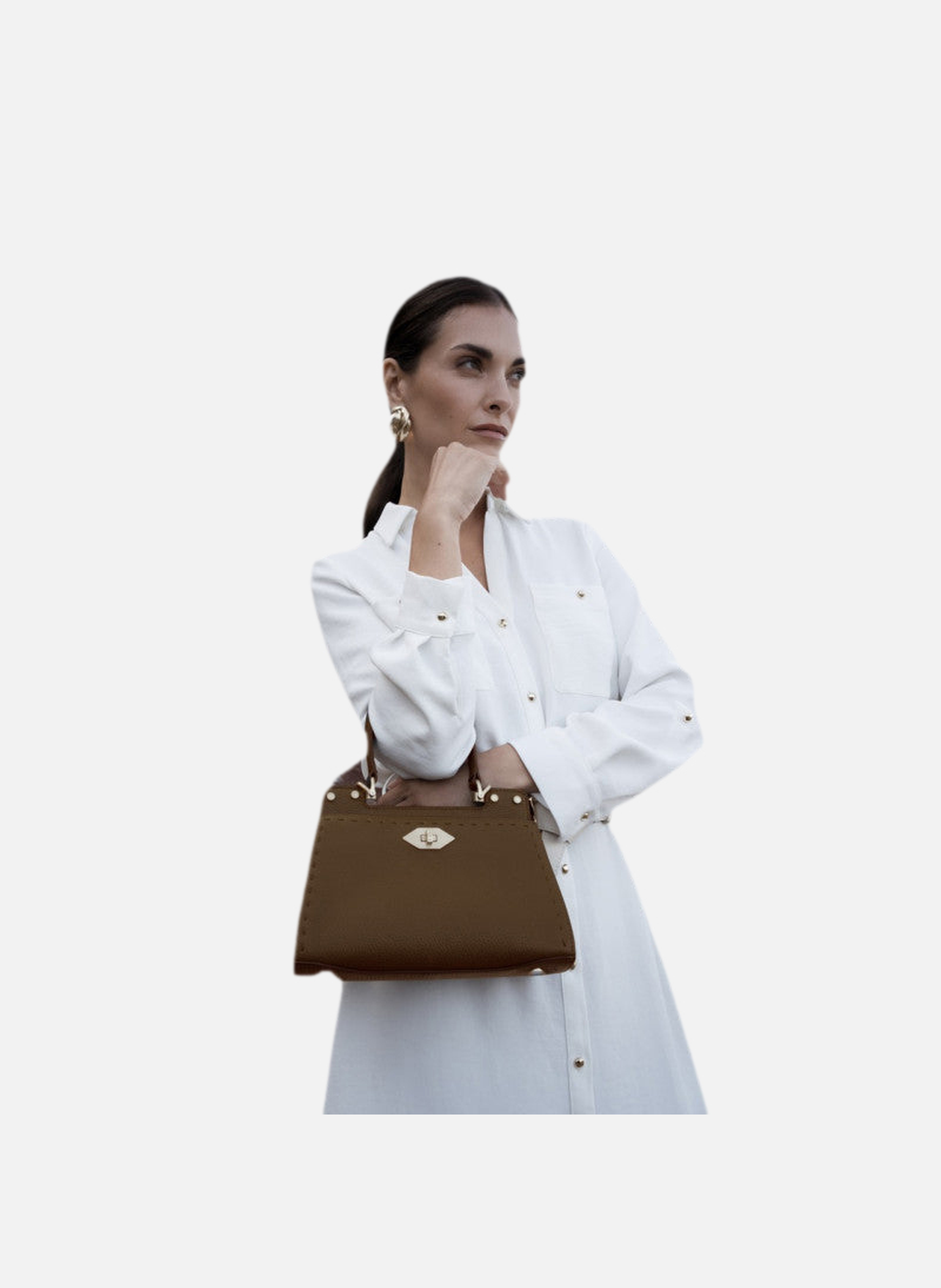 Trianon | sac à main POURCHET Marron