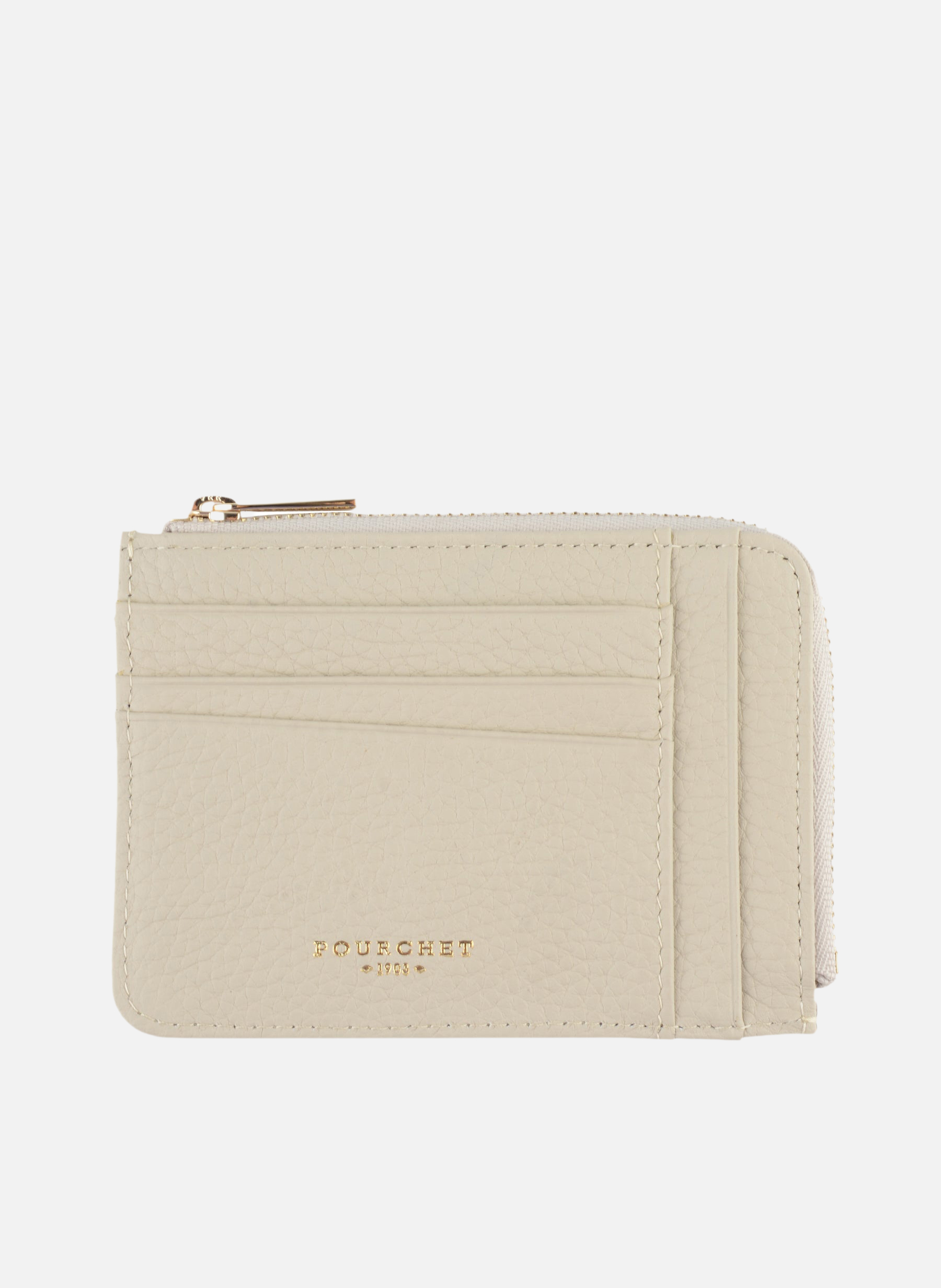 Club | porte-monnaie & porte-cartes en cuir de vachette POURCHET Beige
