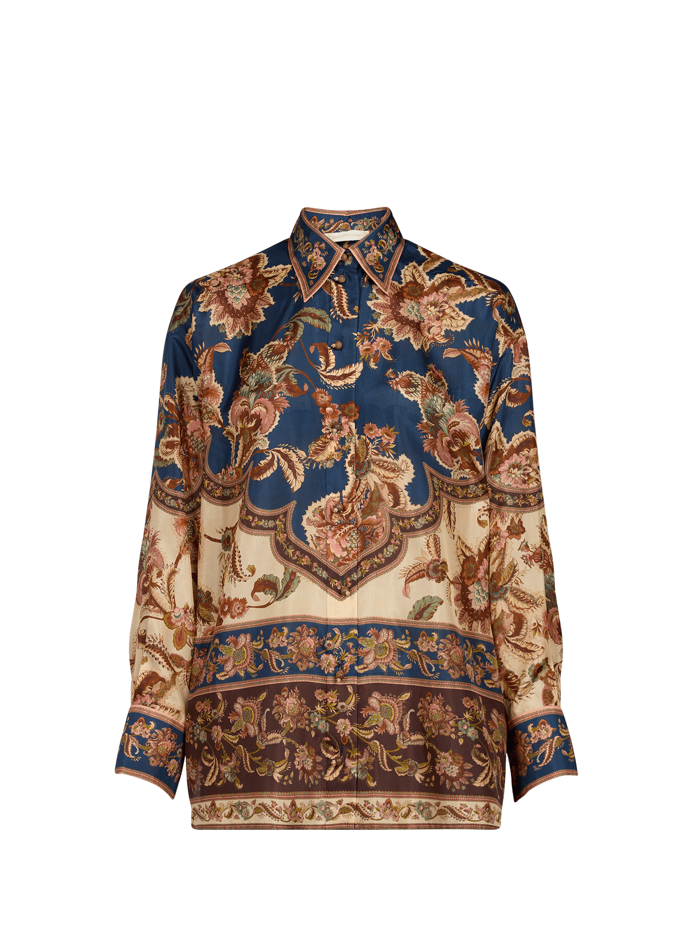 Weites Seidenblusenshirt Aster ZIMMERMANN Blau
