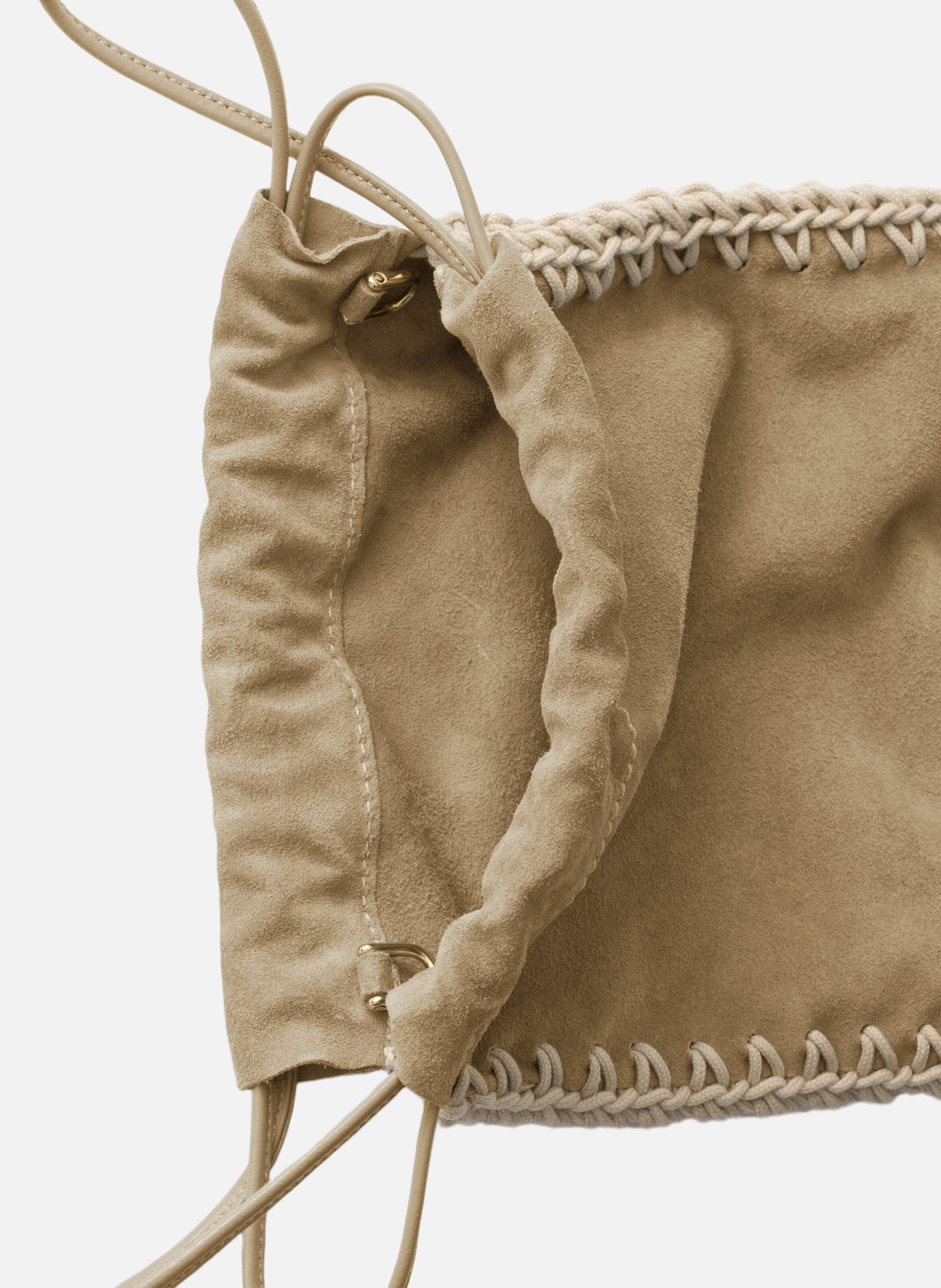 Étui pour smartphone en veau velours PRADA Beige