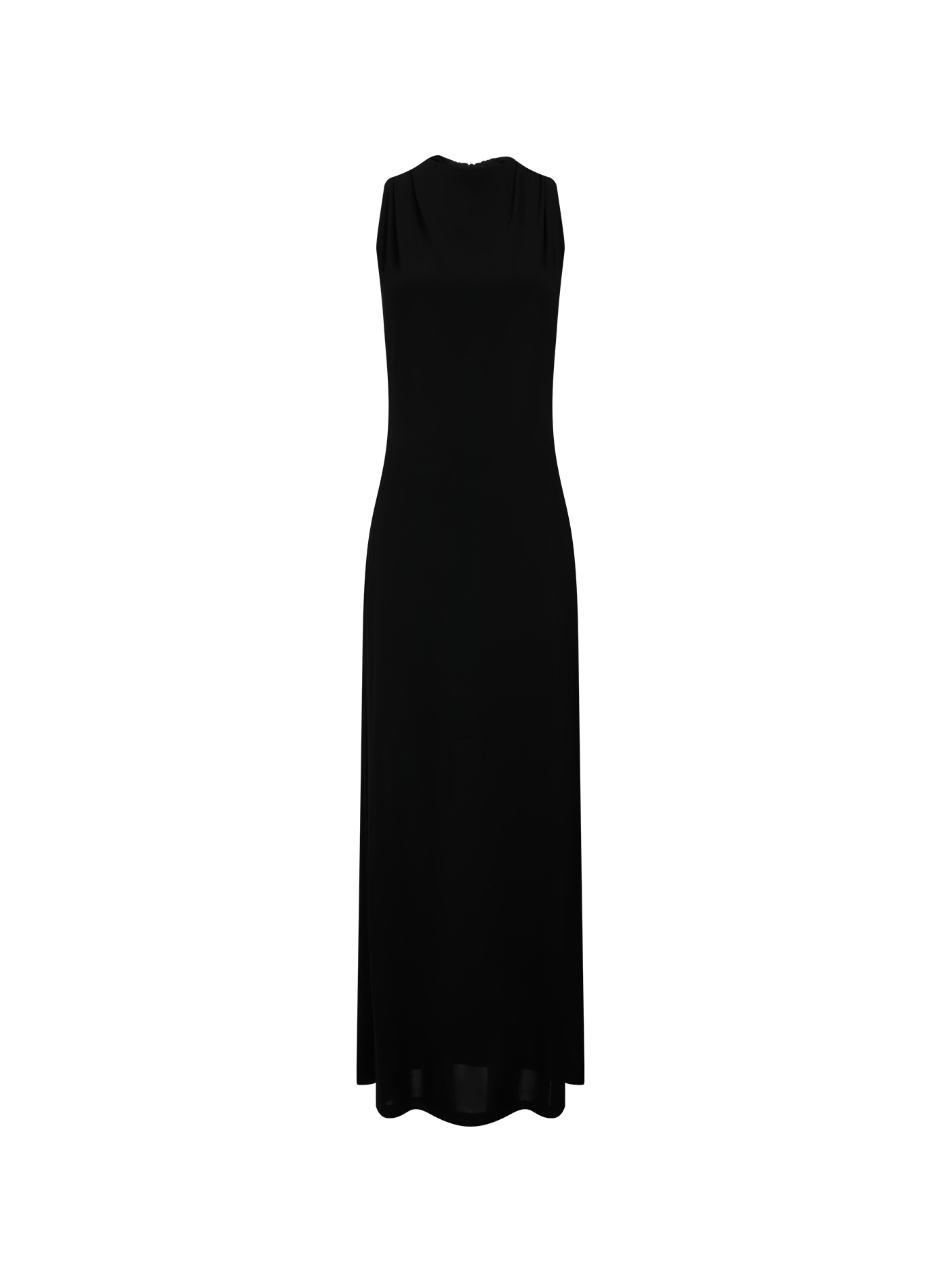 Robe longue à décolleté dos et fente latérale HELMUT LANG Noir