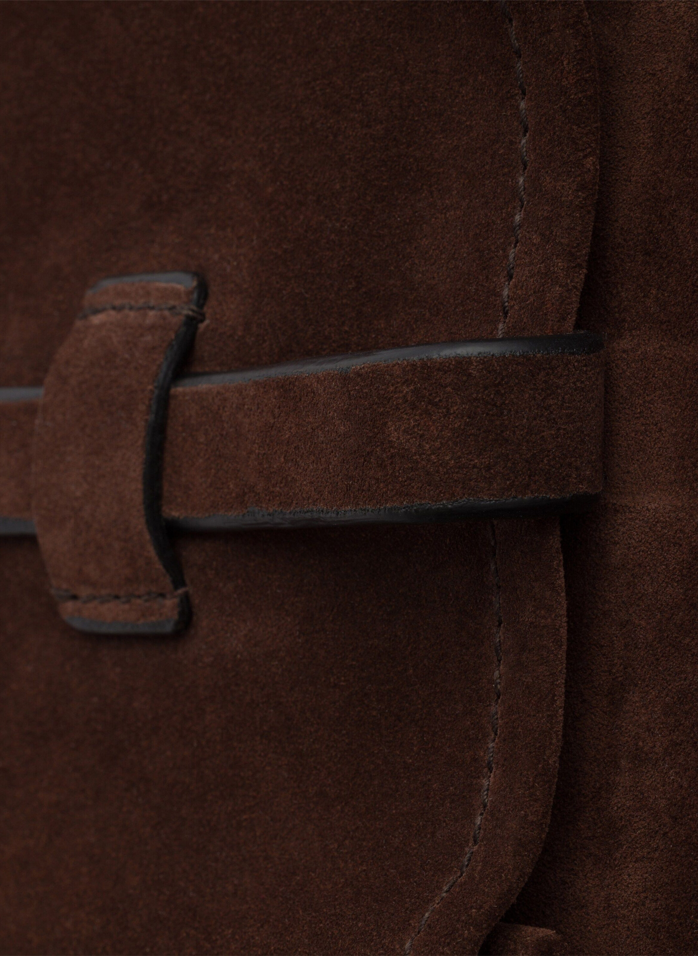 Grand sac prada route en veau velours PRADA Marron