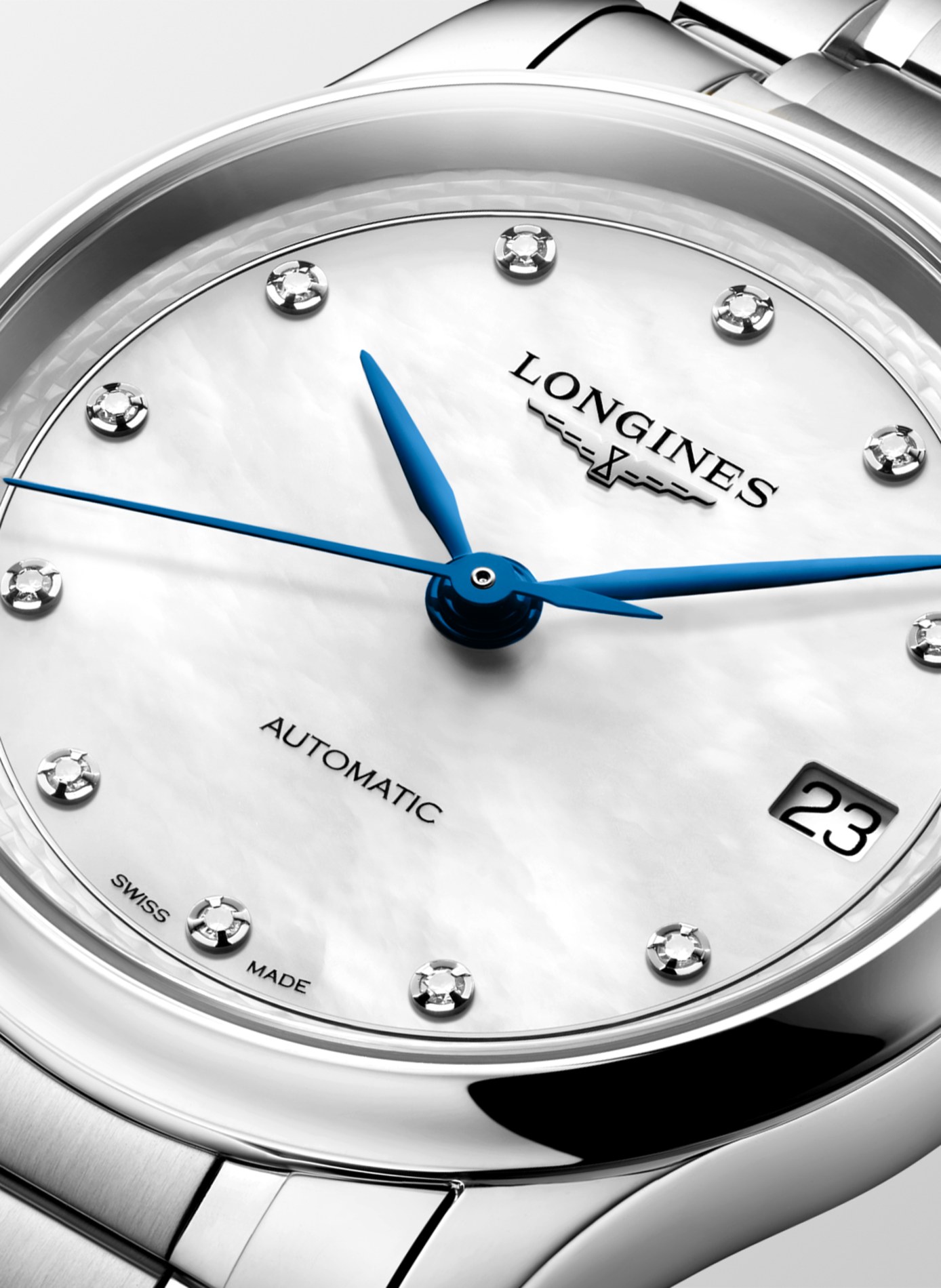 Montre automatique The Longines Master Collection en acier inoxydable LONGINES Blanc