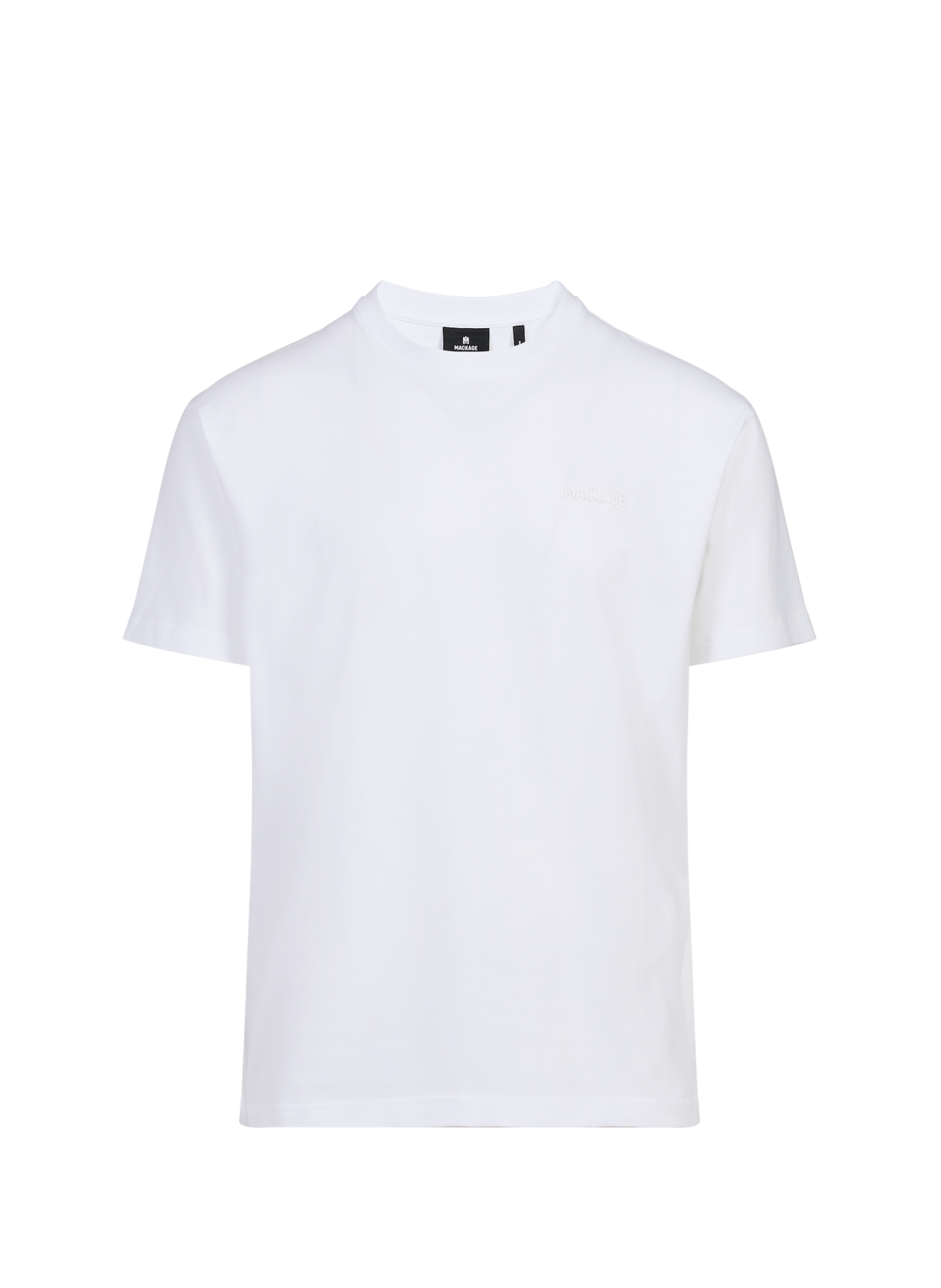 Straight fit round neck t-shirt MACKAGE White
