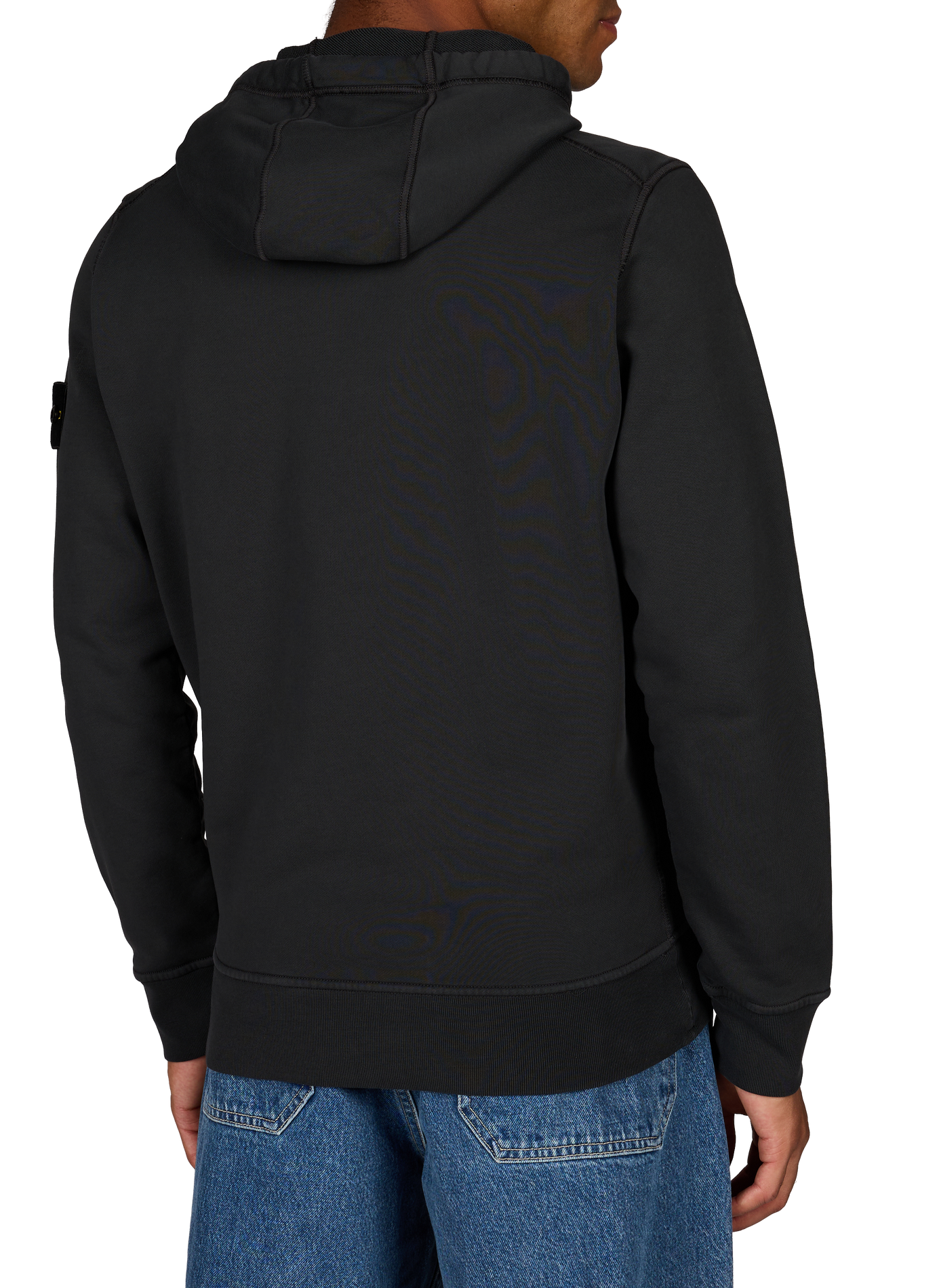 Solid color hoodie with a hood STONE ISLAND Grey