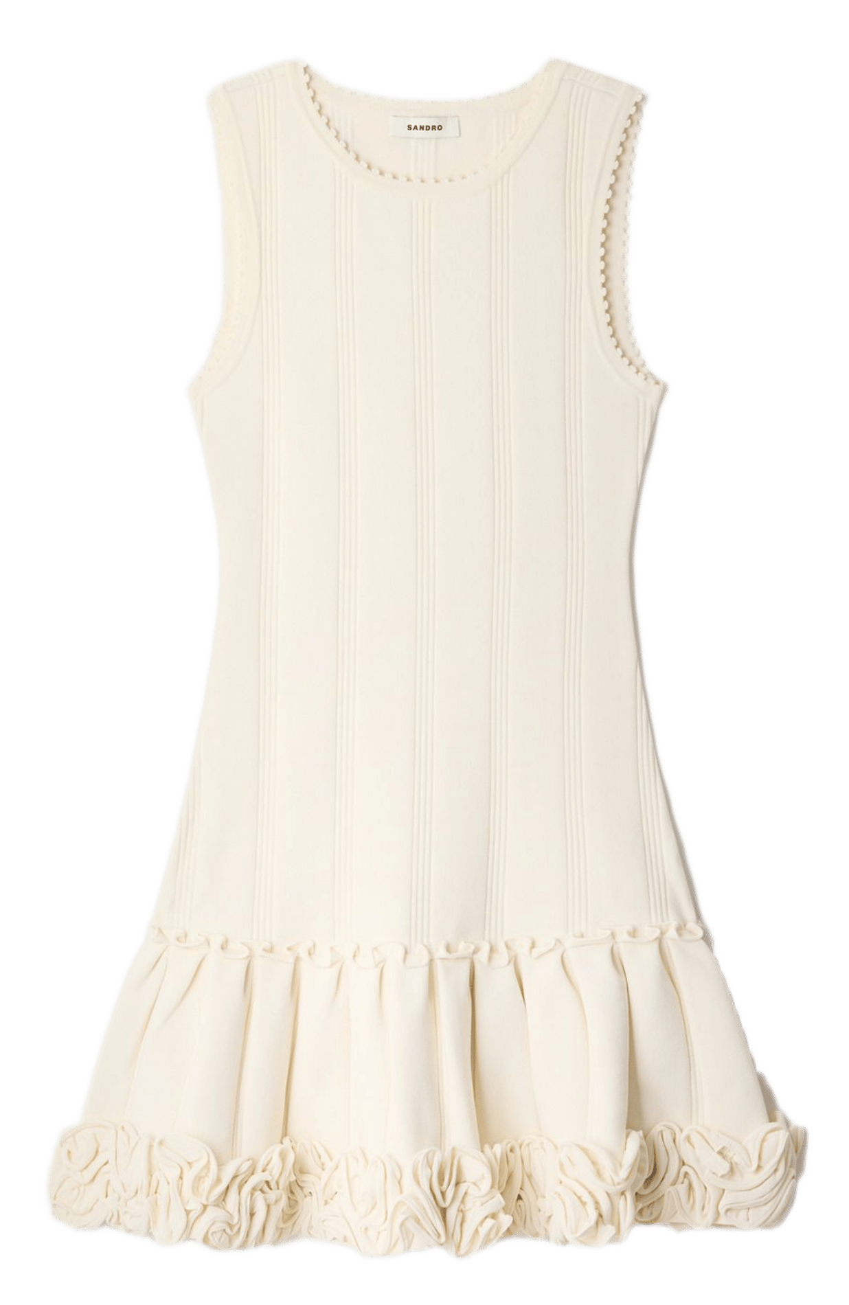 Robe courte évasée SANDRO Beige