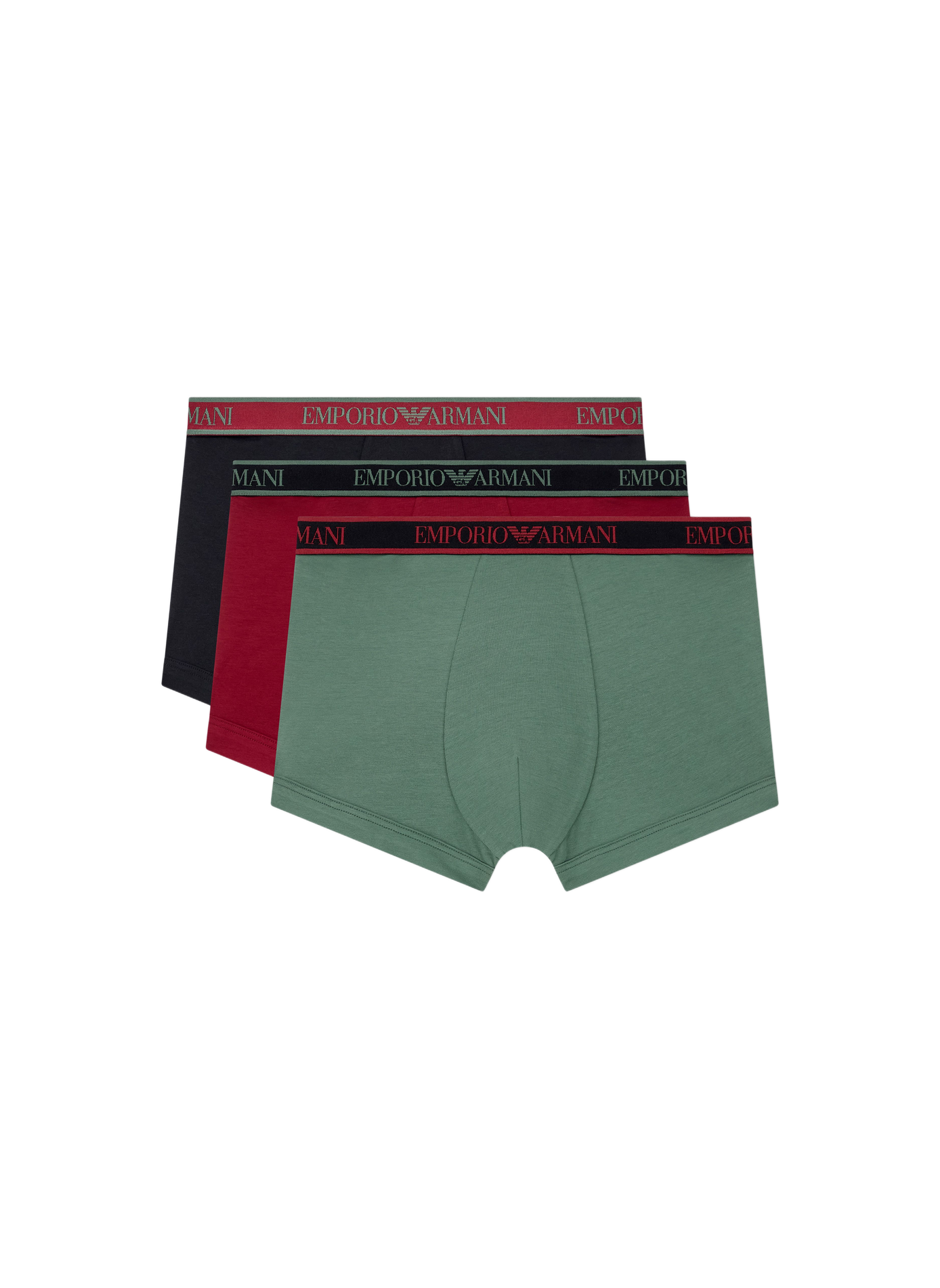 Set of three cotton-blend boxers EMPORIO ARMANI Multicolour