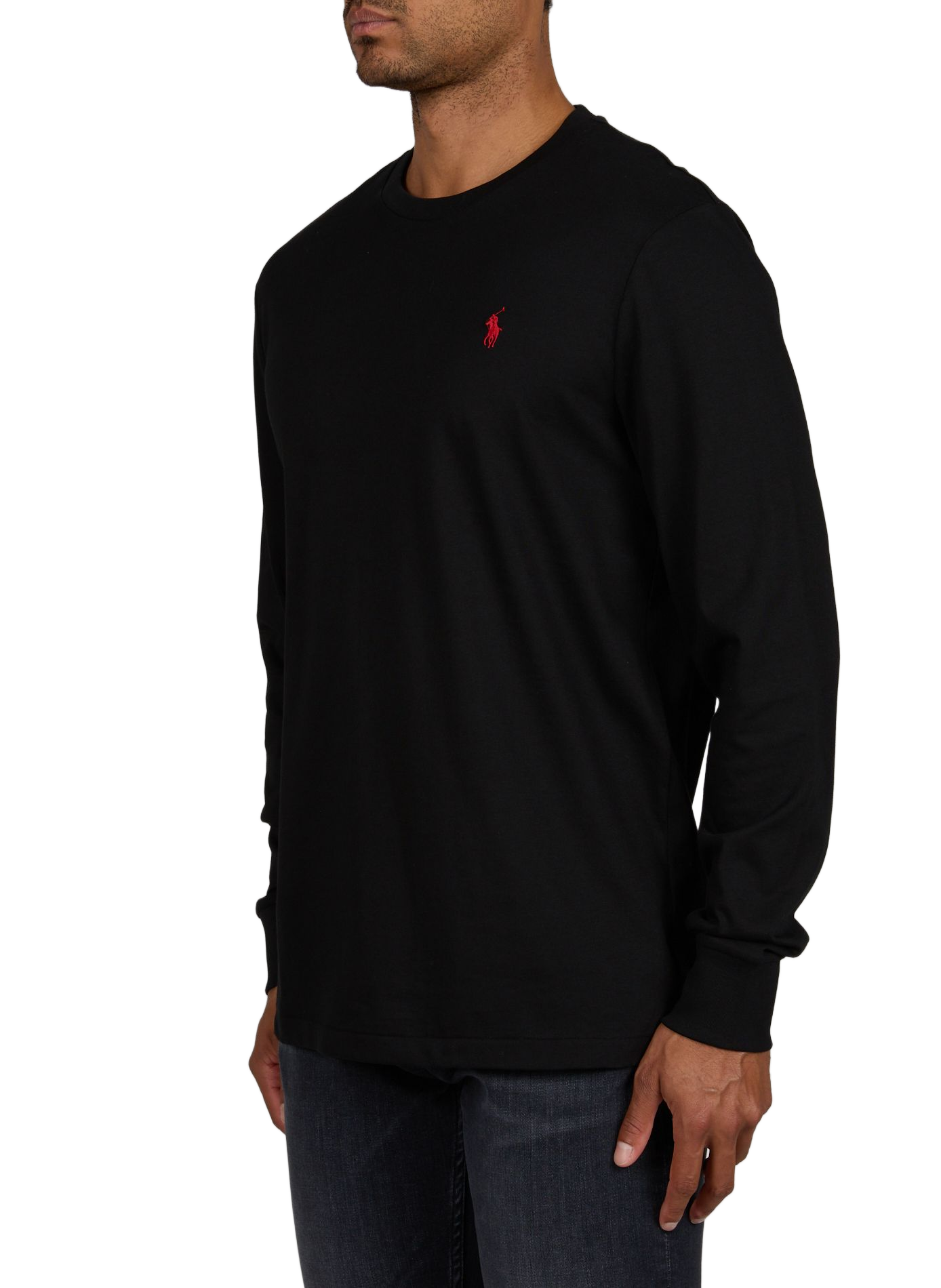 Tee-shirt droit en coton POLO RALPH LAUREN Noir