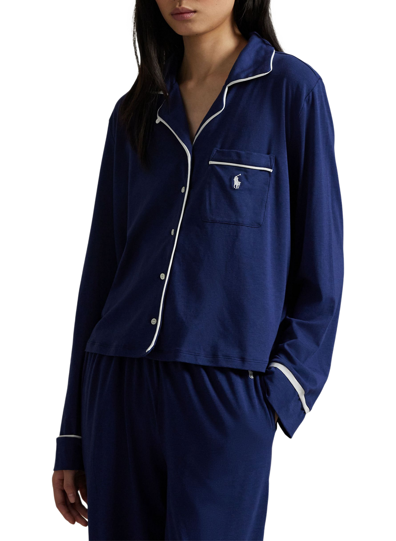 Ensemble de pyjama uni en coton mélangé | Rouge POLO RALPH LAUREN Femme