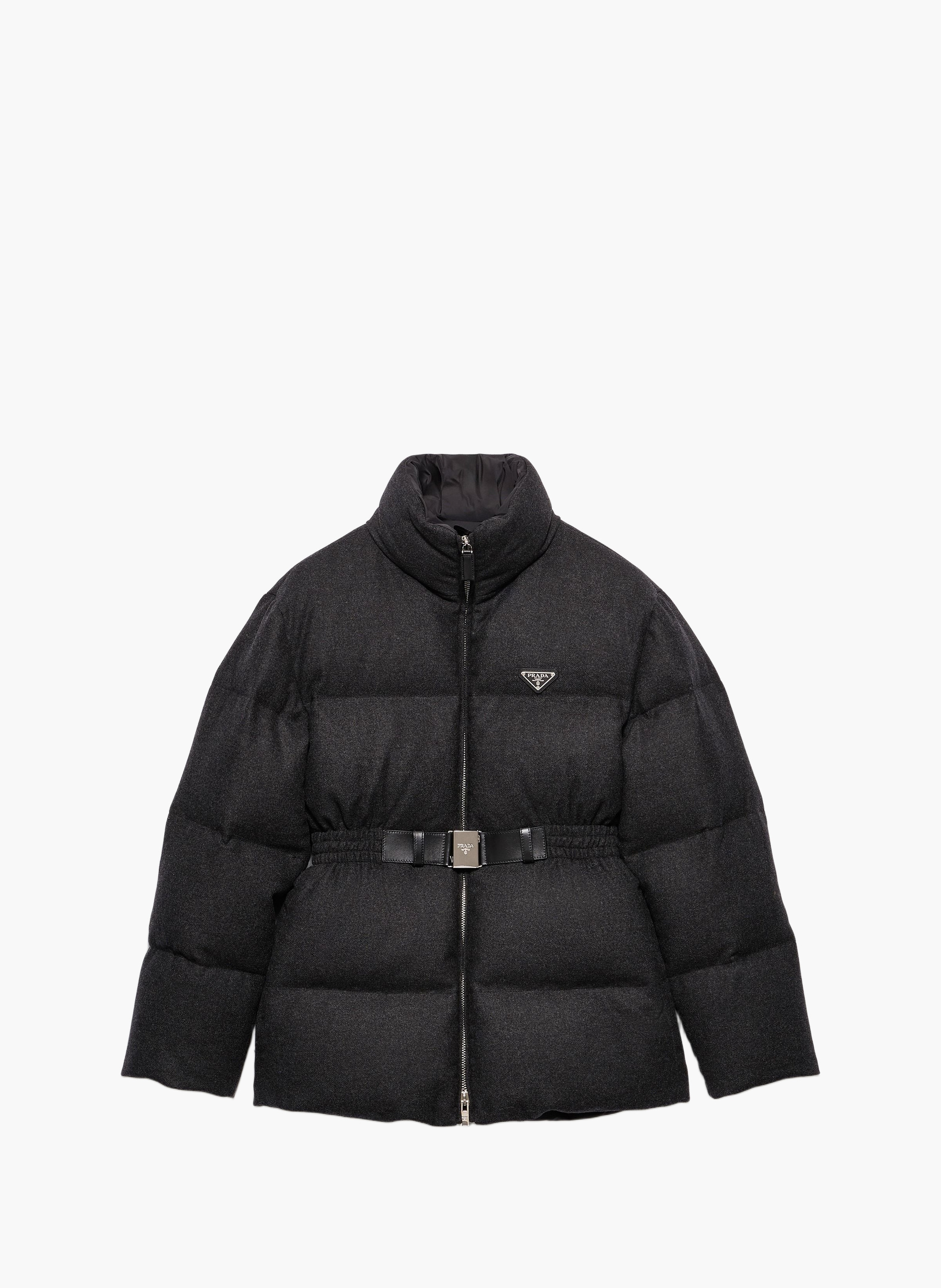 Veste matelassée en re-wool PRADA Gris