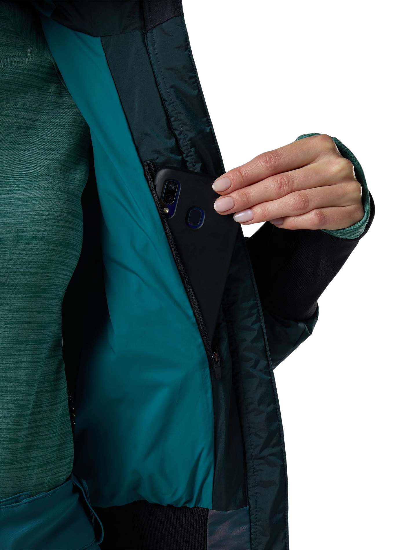 Snowblaze ski jacket with a quilted stand collar ROSSIGNOL Green