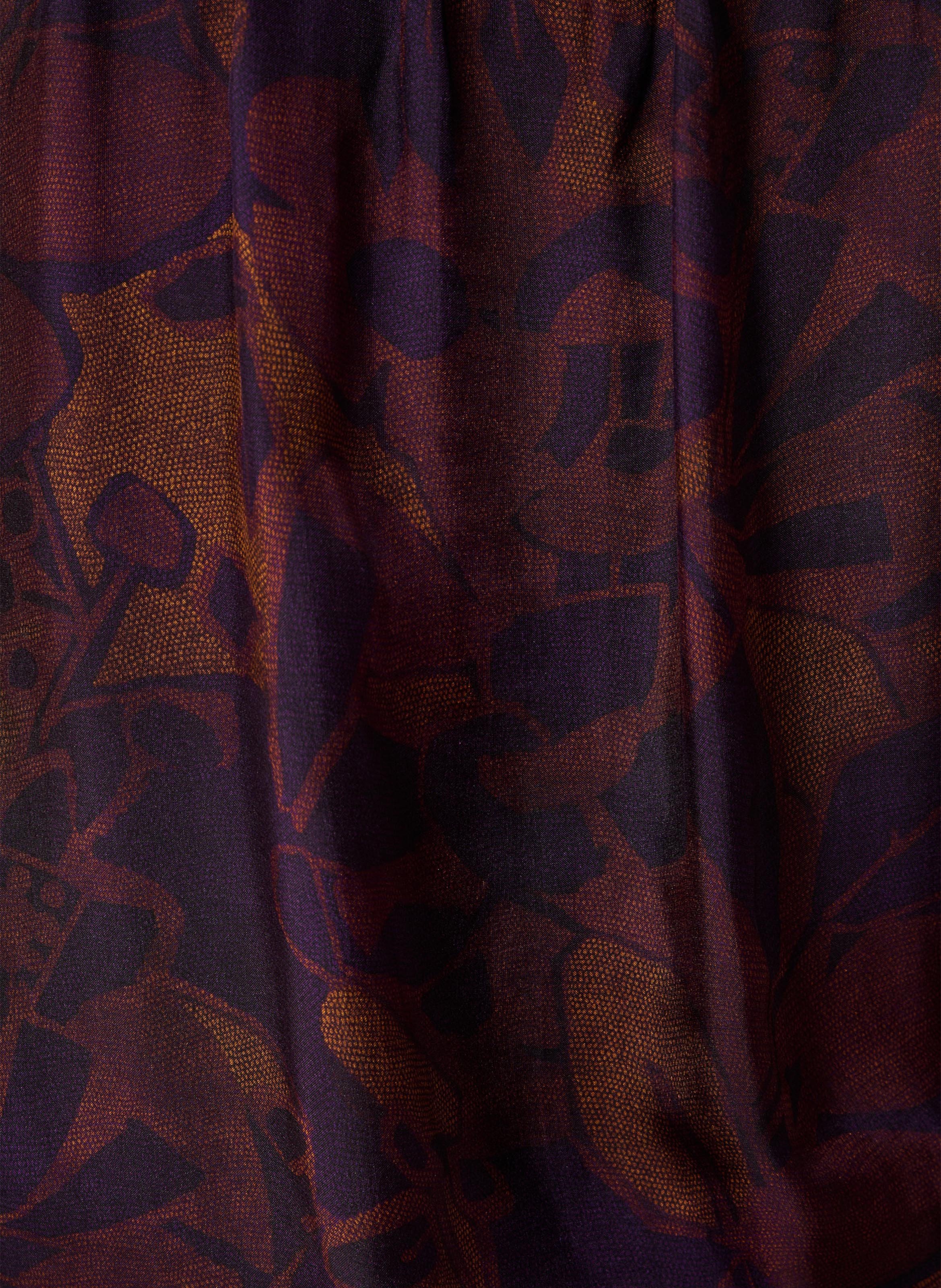 Blouse met Tunesische hals, print en ruches LA FEE MARABOUTEE Veelkleurig