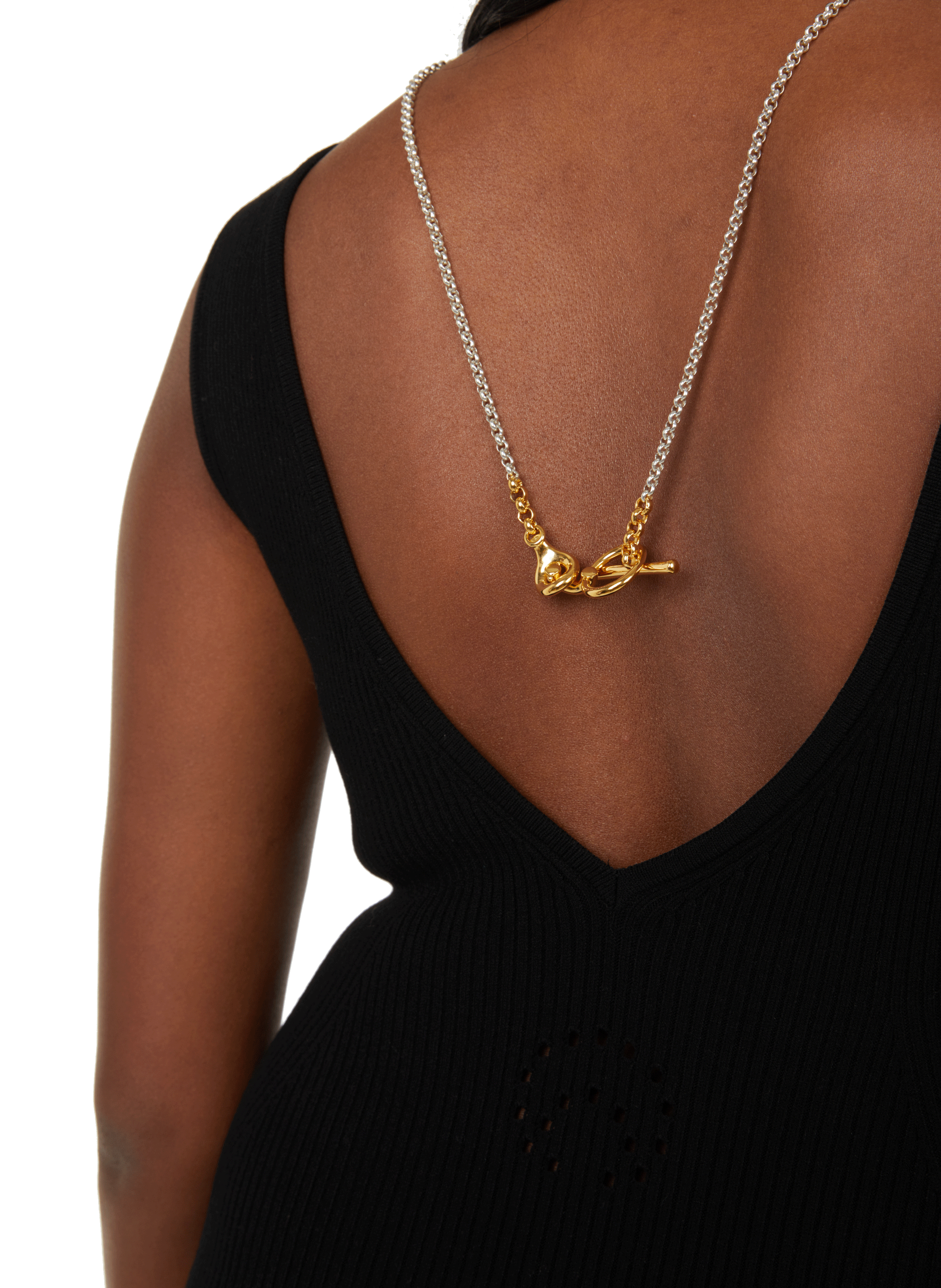 Robe longue en maille MARINE SERRE Noir