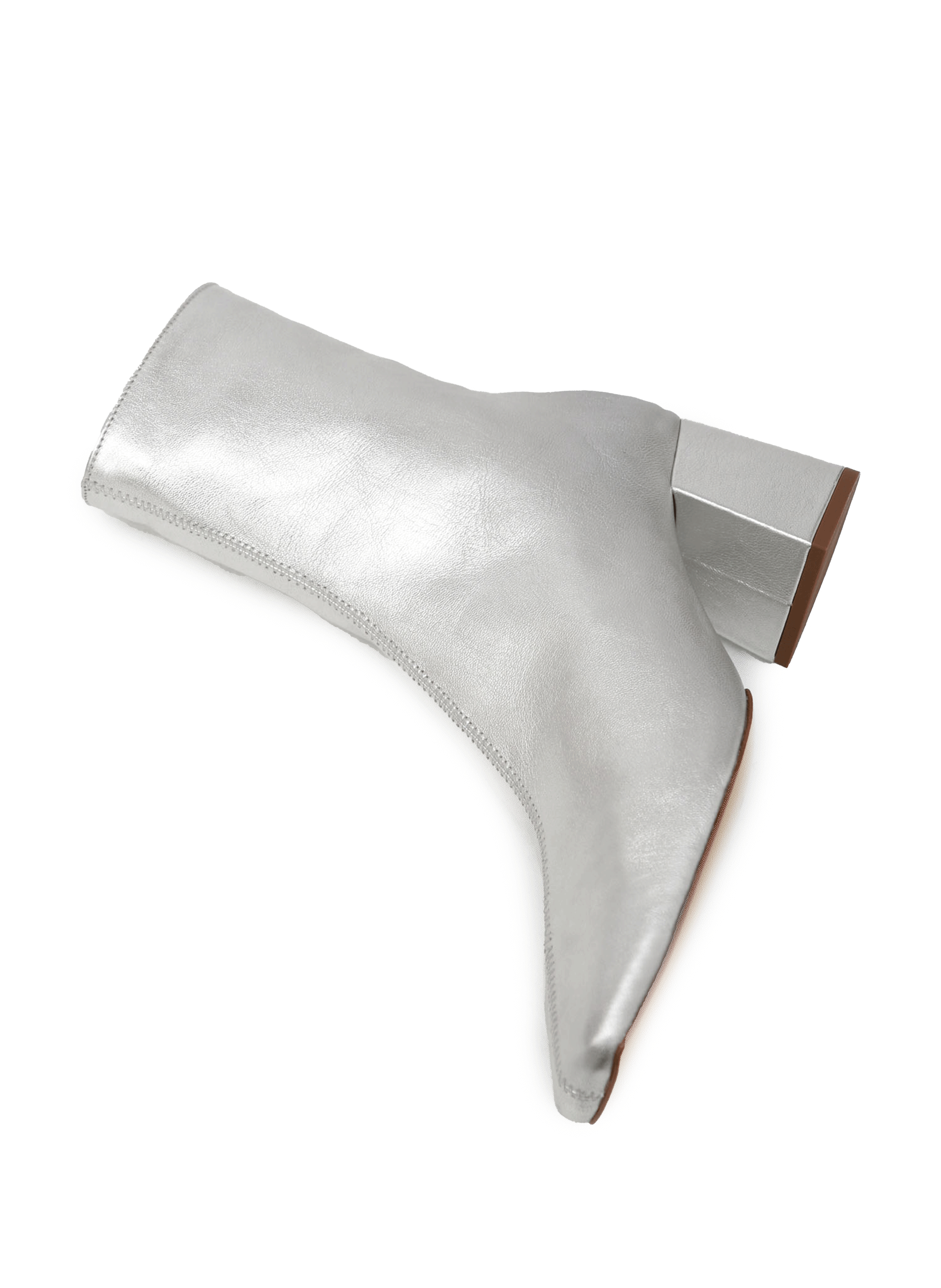 Tierra leather ankle boots SOULIERS MARTINEZ Silver