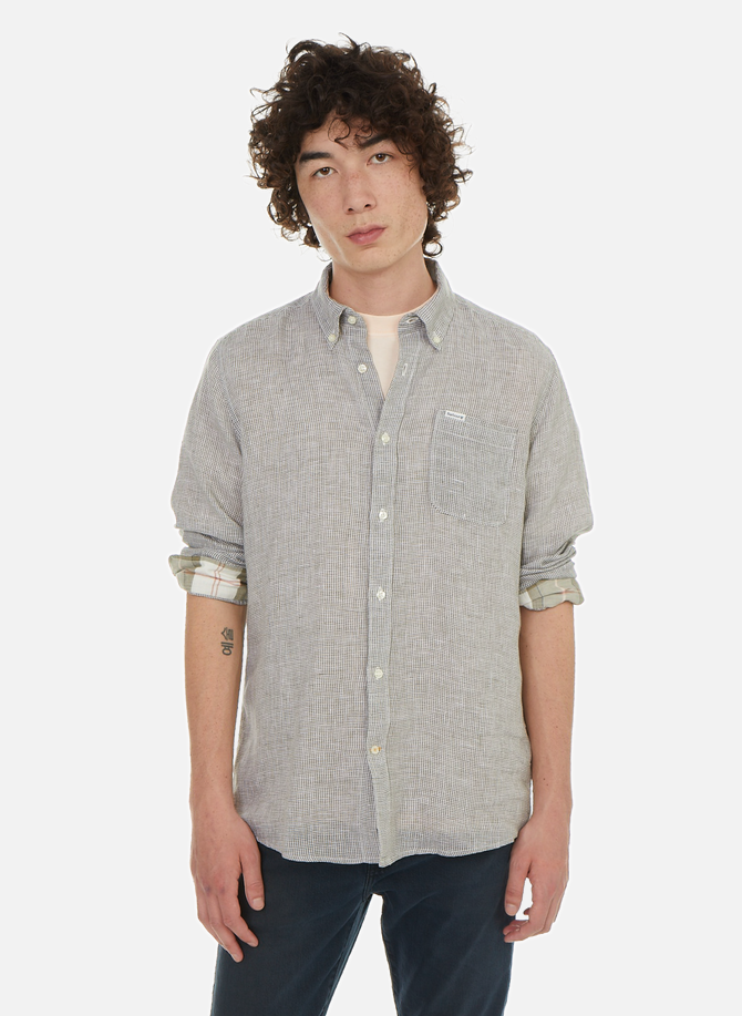 BARBOUR linen checked shirt