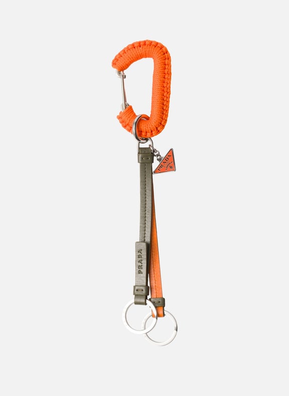 Charm de sac en cuir Orange by PRADA PRADA Charm de sac en cuir Orange