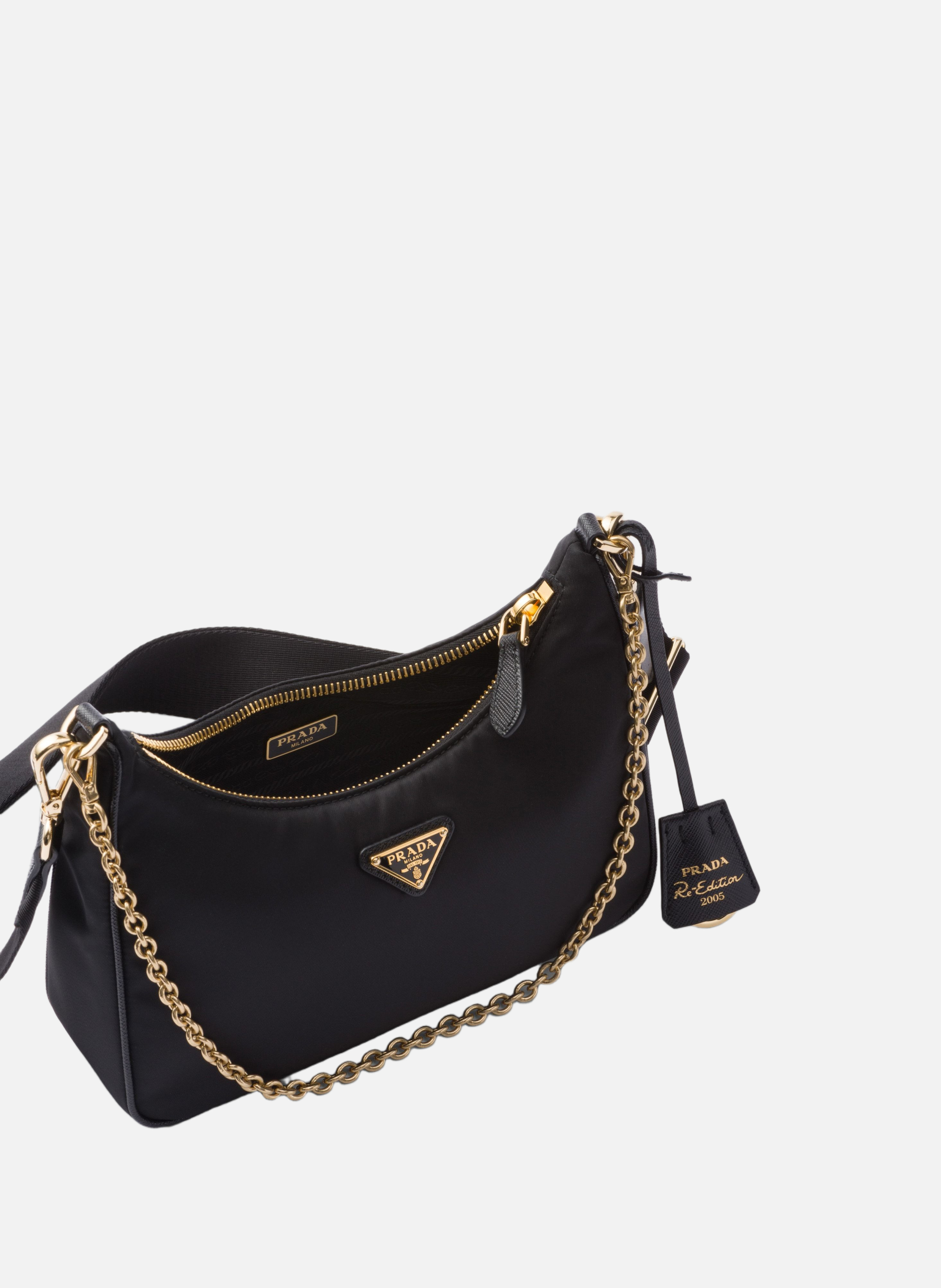 Sac prada re-edition 2005 en re-nylon PRADA Noir