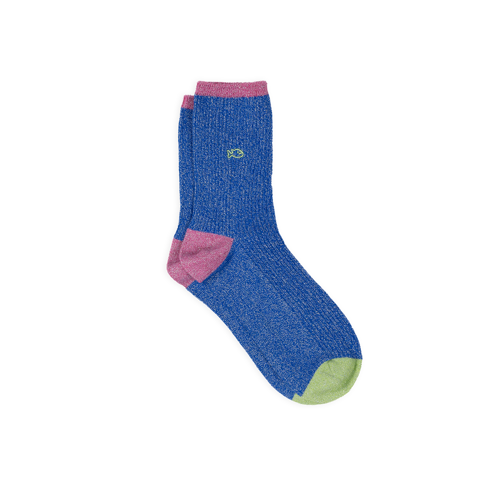 BILLYBELT Chaussettes en coton peigné vintage Bleu