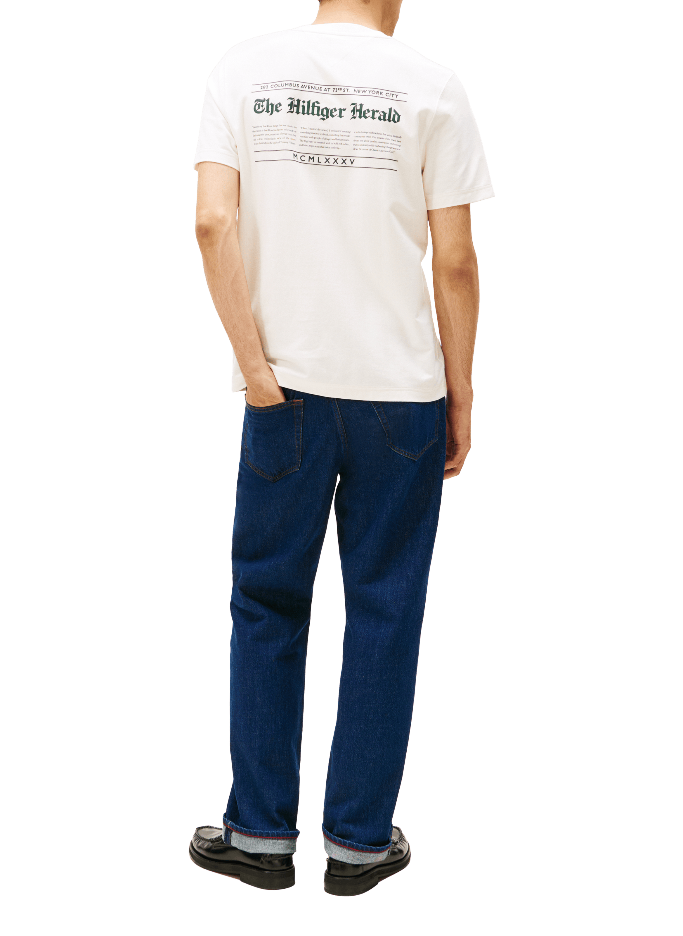 Jersey T-shirt with logo on the back TOMMY HILFIGER Beige