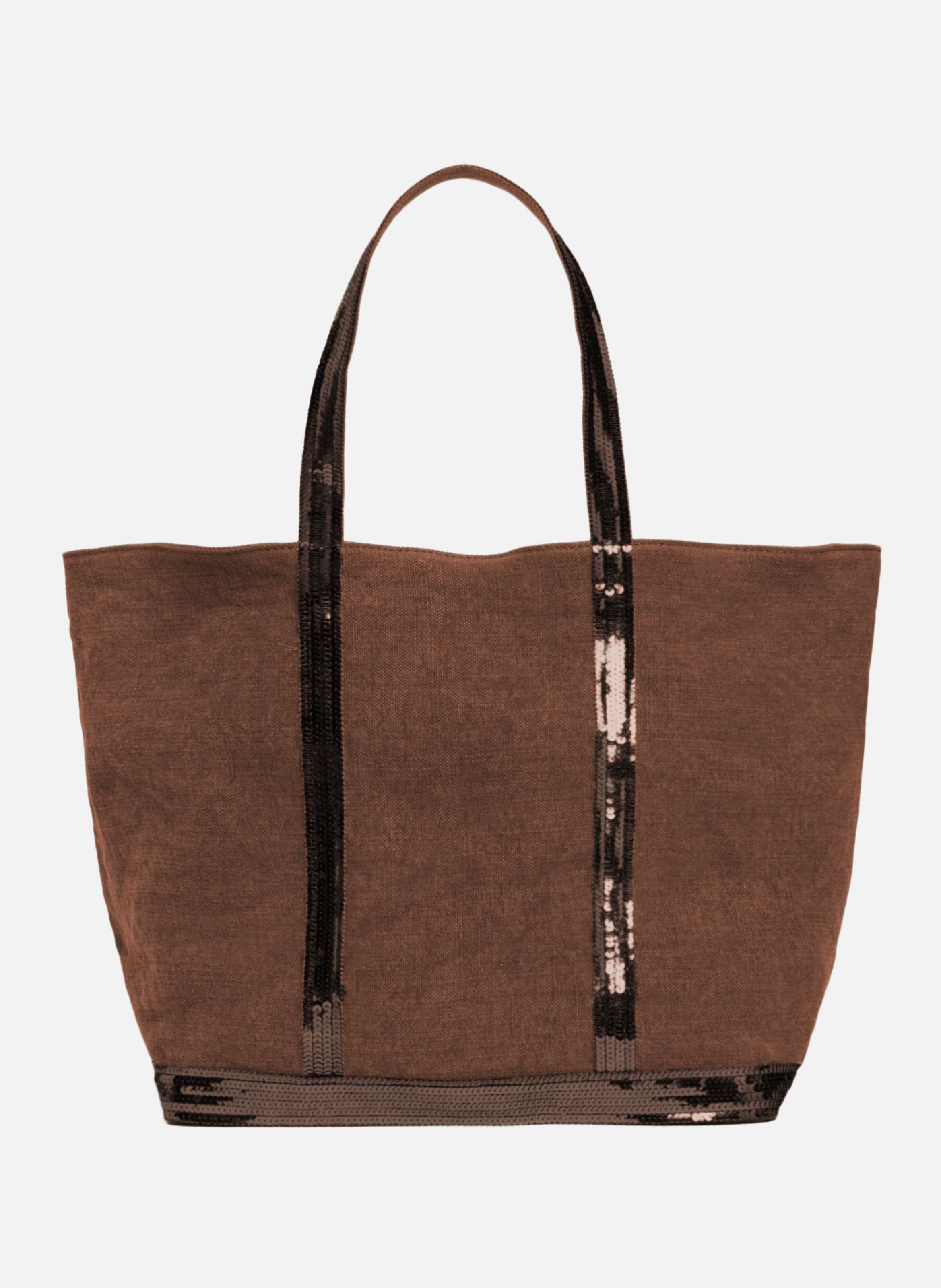 Cabas l zippé en lin VANESSA BRUNO Marron