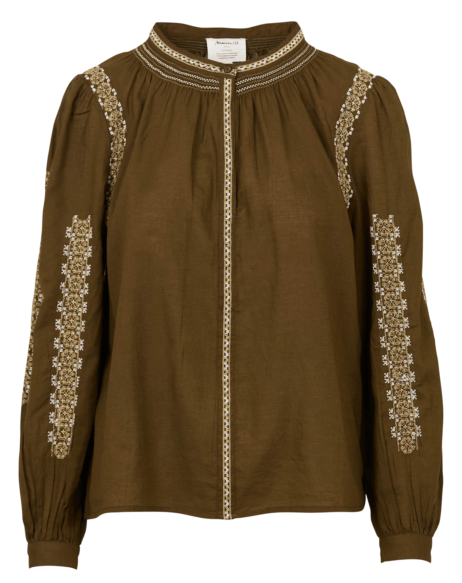Top Femme MAISON 123 Marine à Manches 3/4 Orné De Perles - Taille 38, Neuf Sans étiquettes, Polyvalent