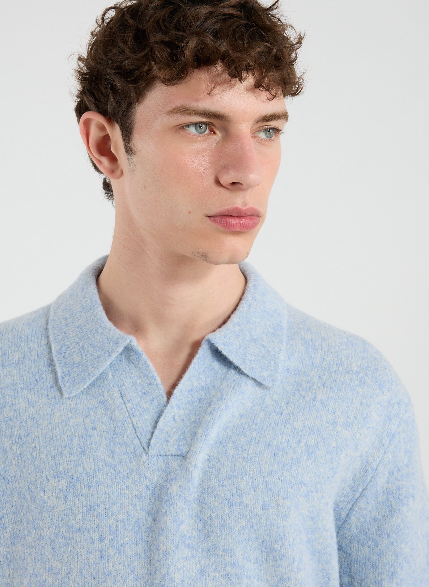 Mixed wool sweatshirt NN.07 Blue