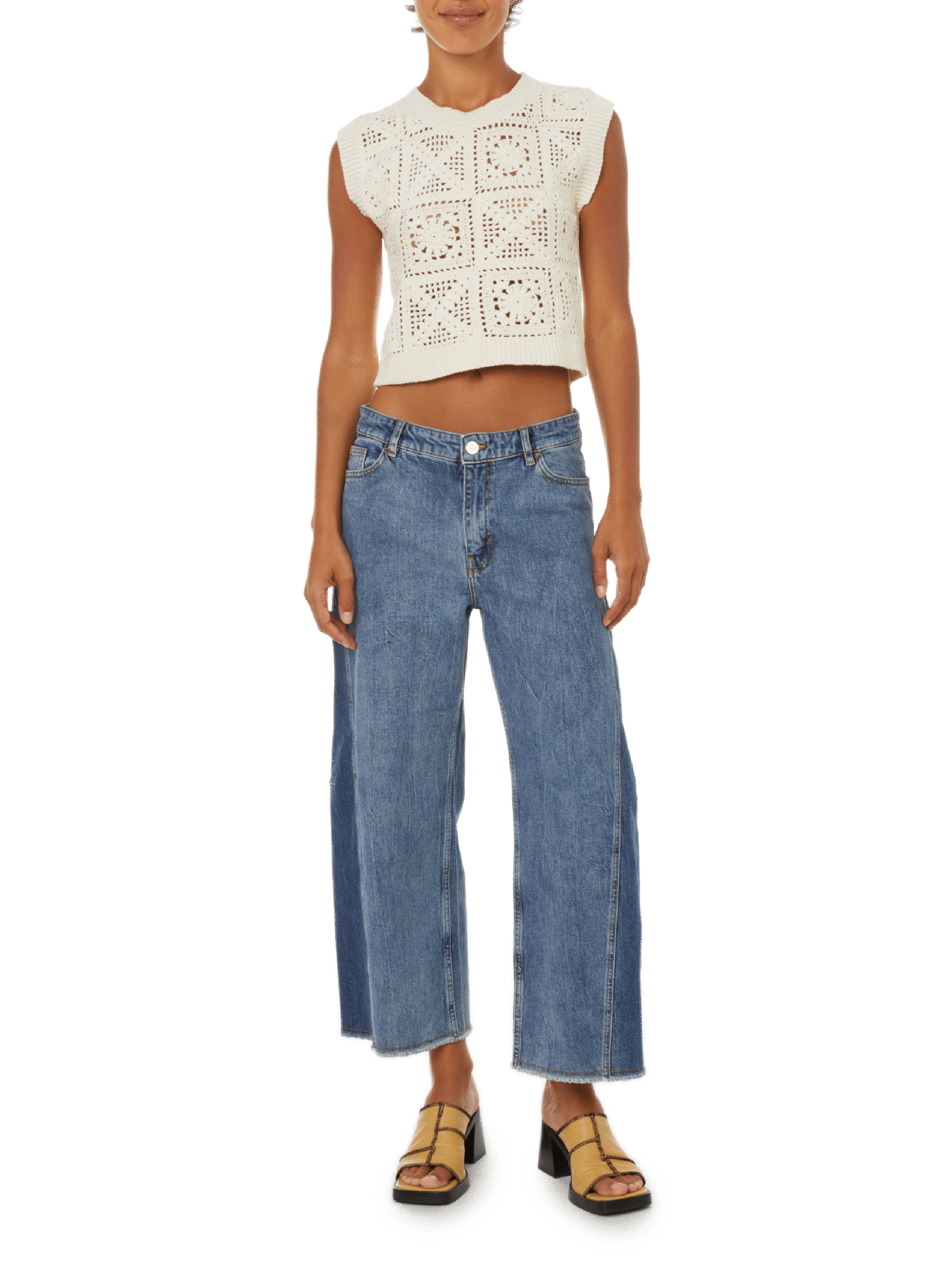 Nerea crochet top  STELLA PARDO Beige