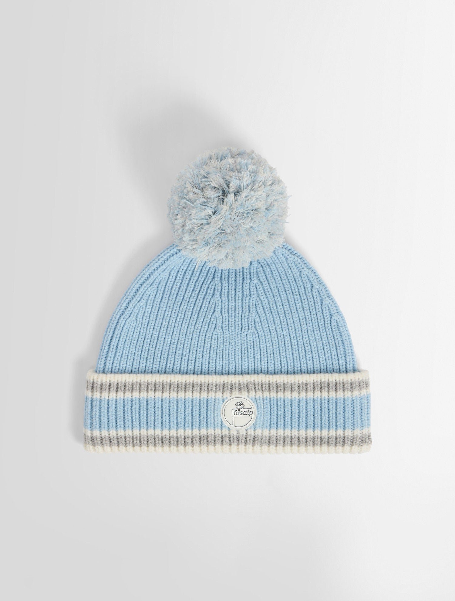 Bonnet pompon coupe regular FUSALP Bleu