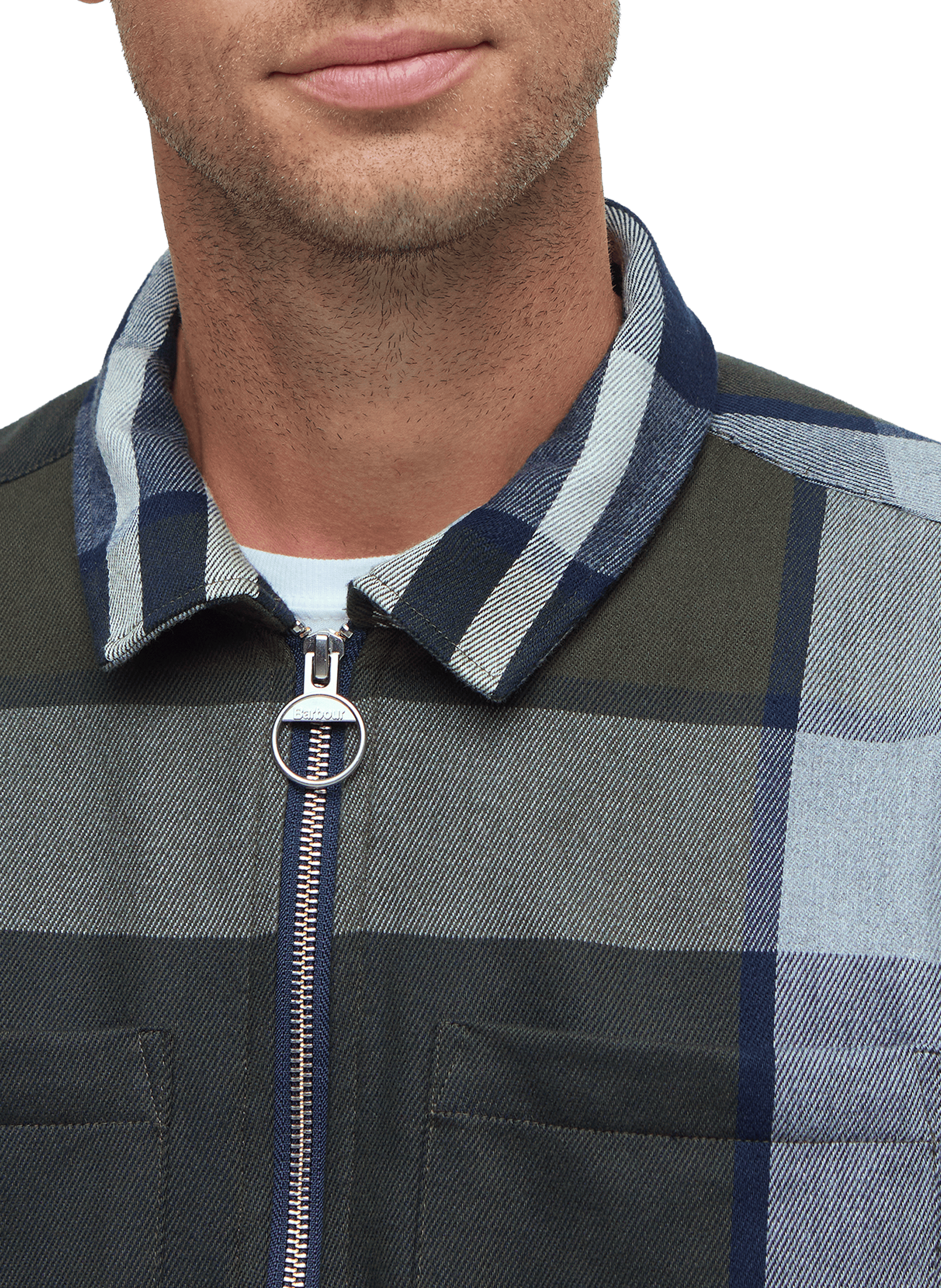 Veste légère zippée en coton BARBOUR Multicolore