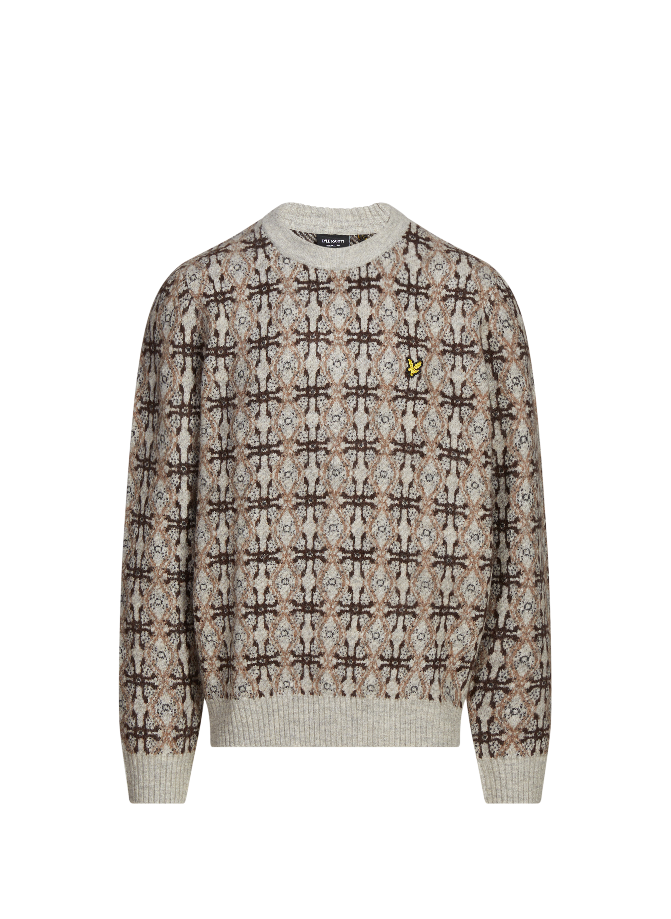 Pull à imprimé LYLE & SCOTT Gris