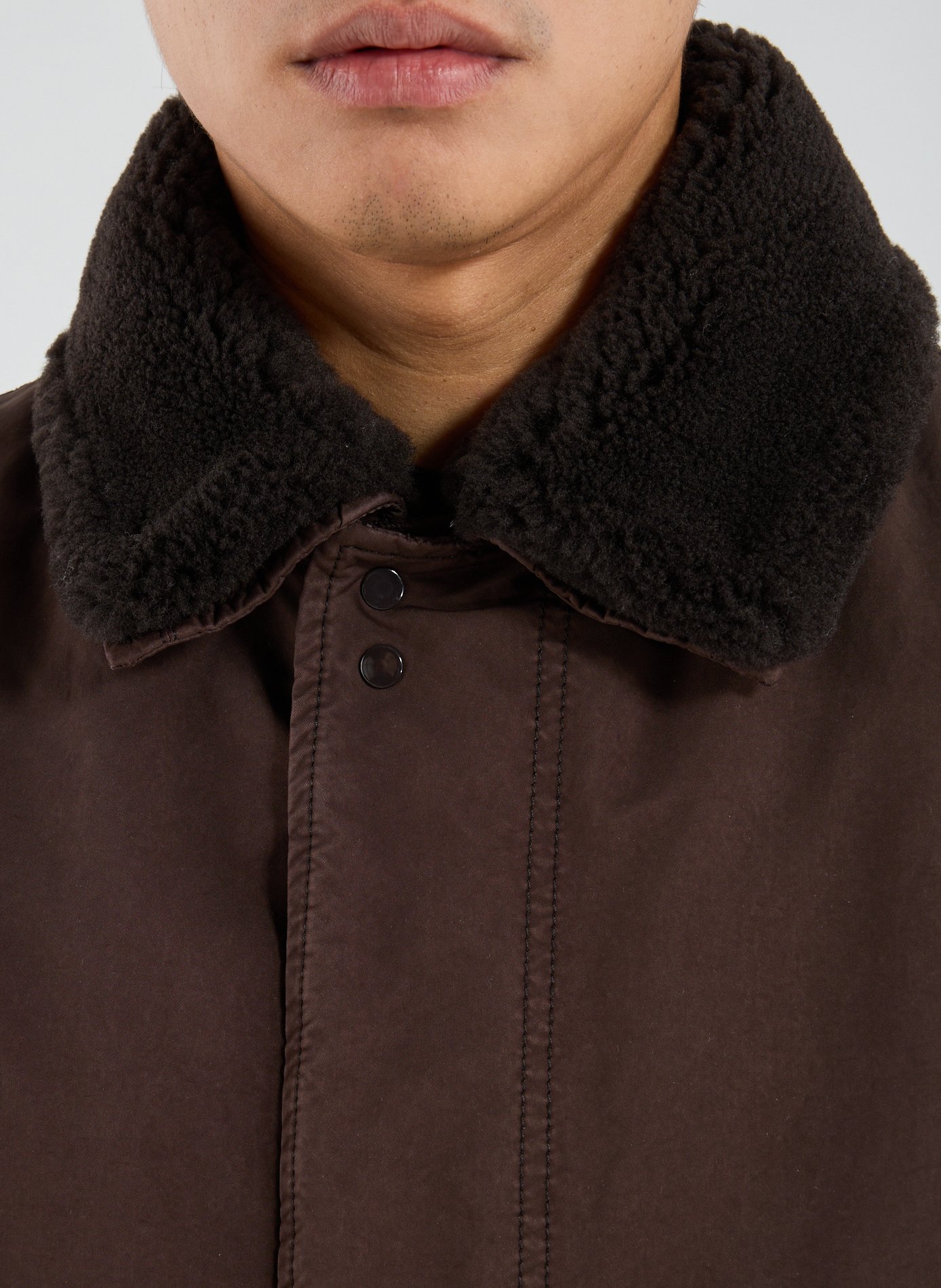 Long padded coat - Ghost Collection STONE ISLAND Brown