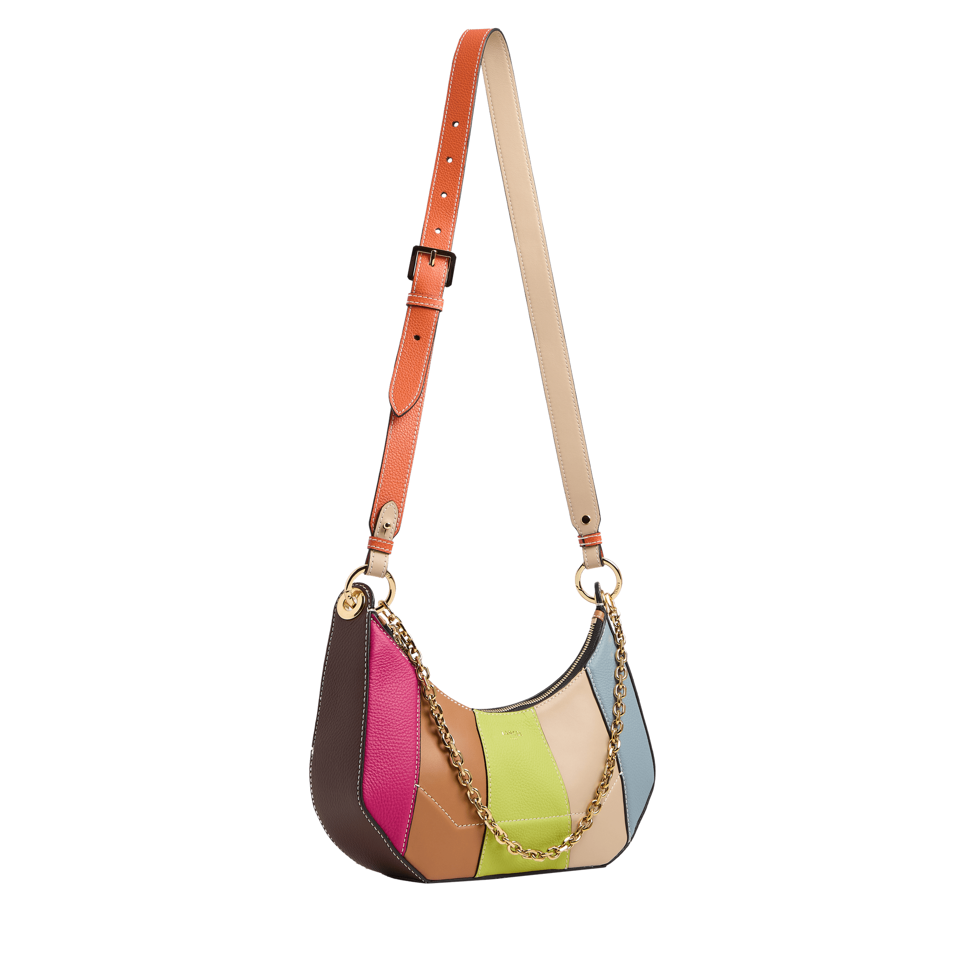 Sac zippé m double porté croisette de lancel en cuir LANCEL Rose