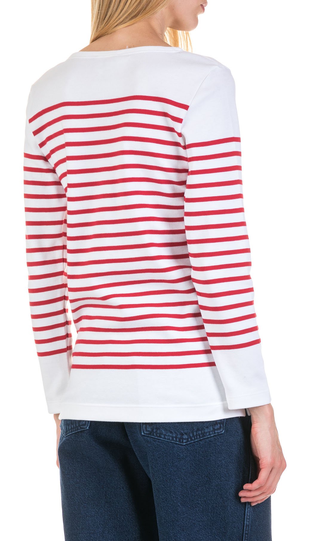 Marinière col bateau en jersey ARMOR-LUX Blanc