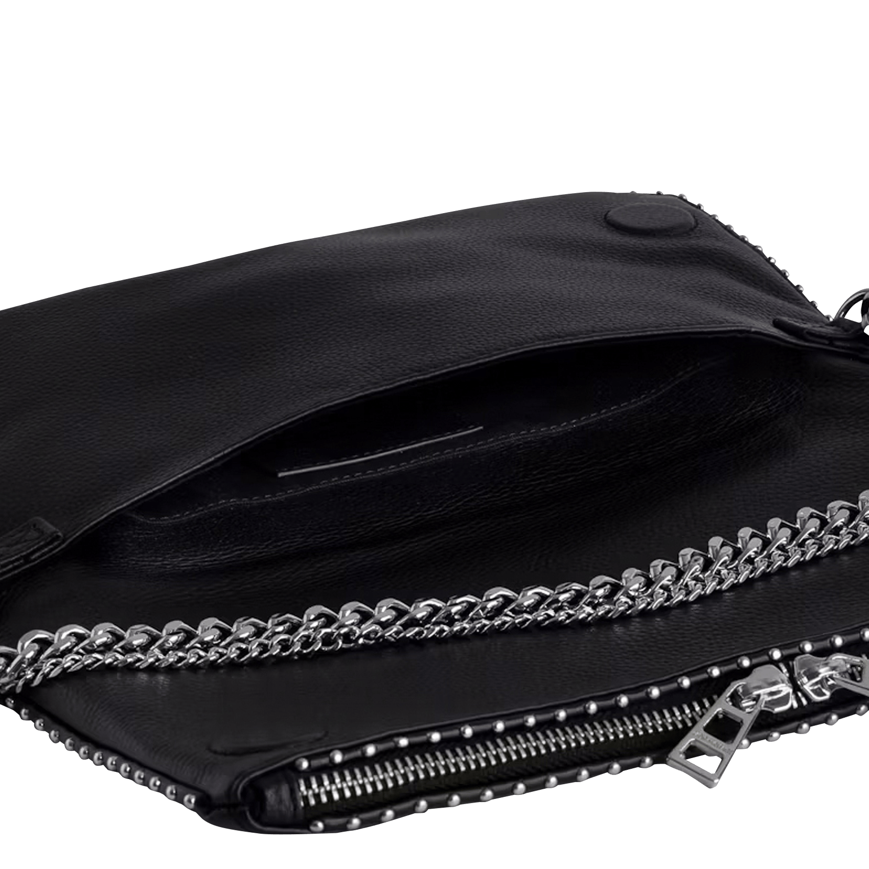 Sac bandoulière en cuir rock ZADIG&VOLTAIRE Noir