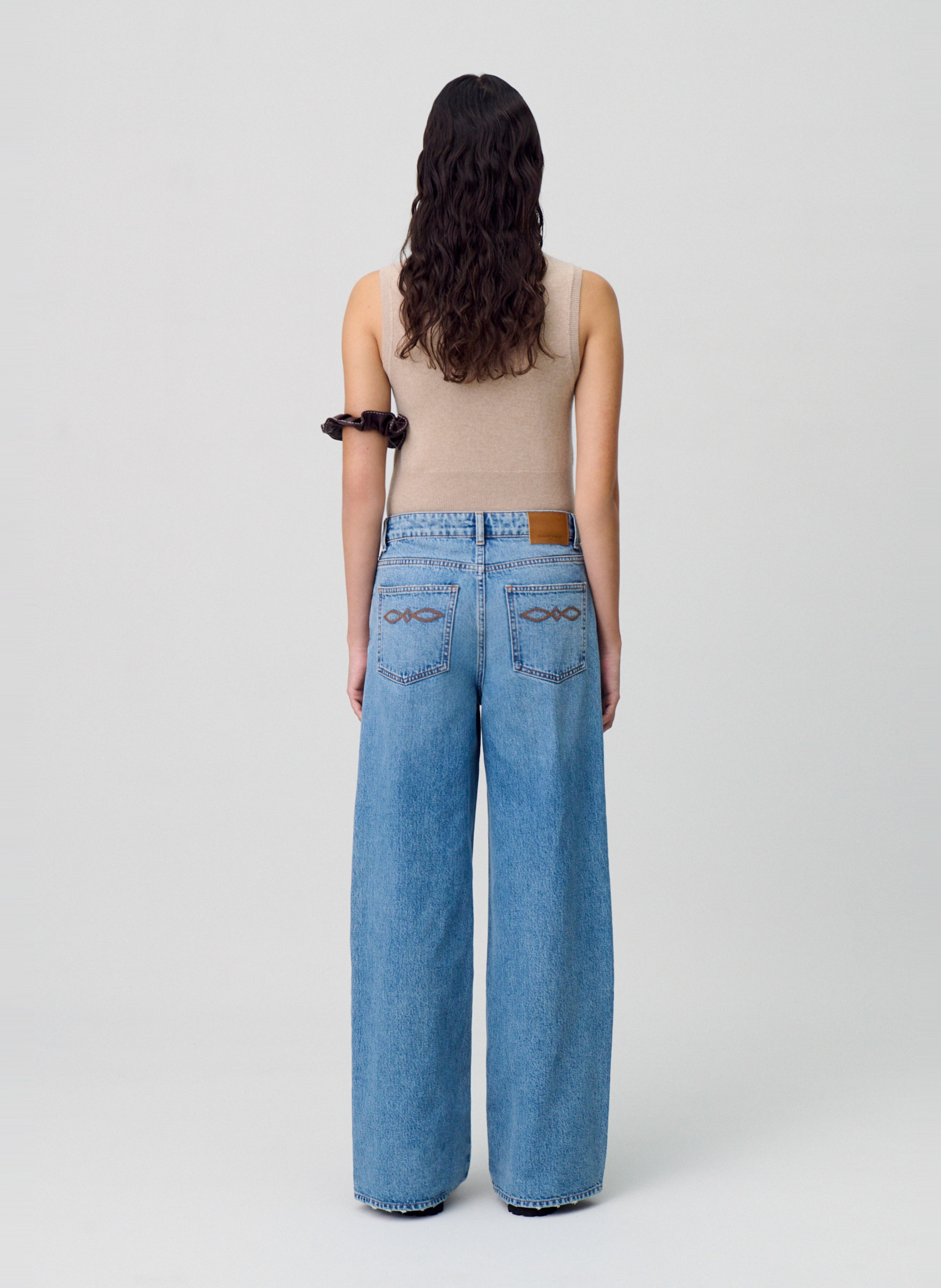 Jean large en coton CLAUDIE PIERLOT Bleu