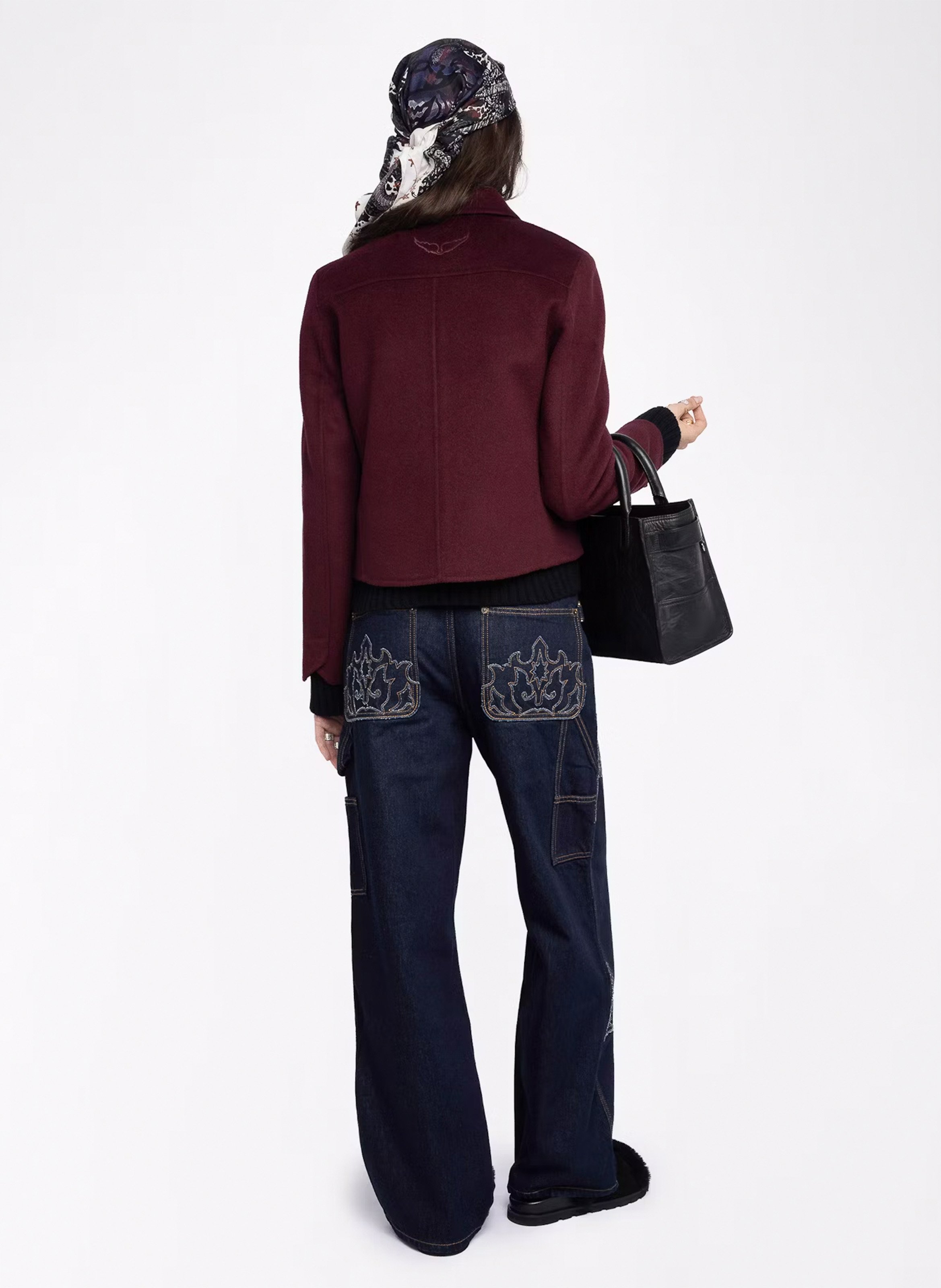 Blouson col classique en laine mélangée liam ZADIG&VOLTAIRE Violet